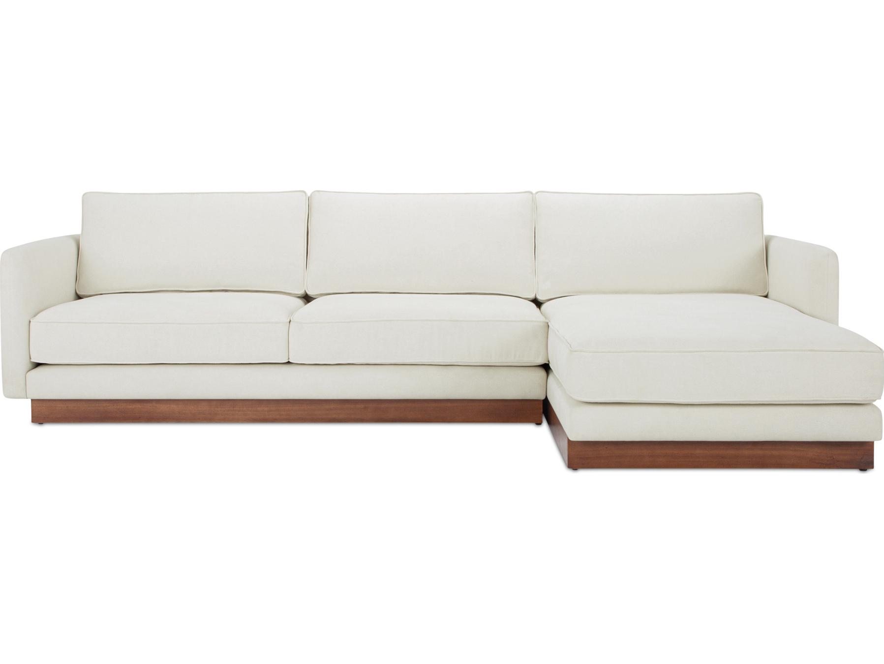 Moe's Home Vernon White Upholstered Right Sectional Sofa