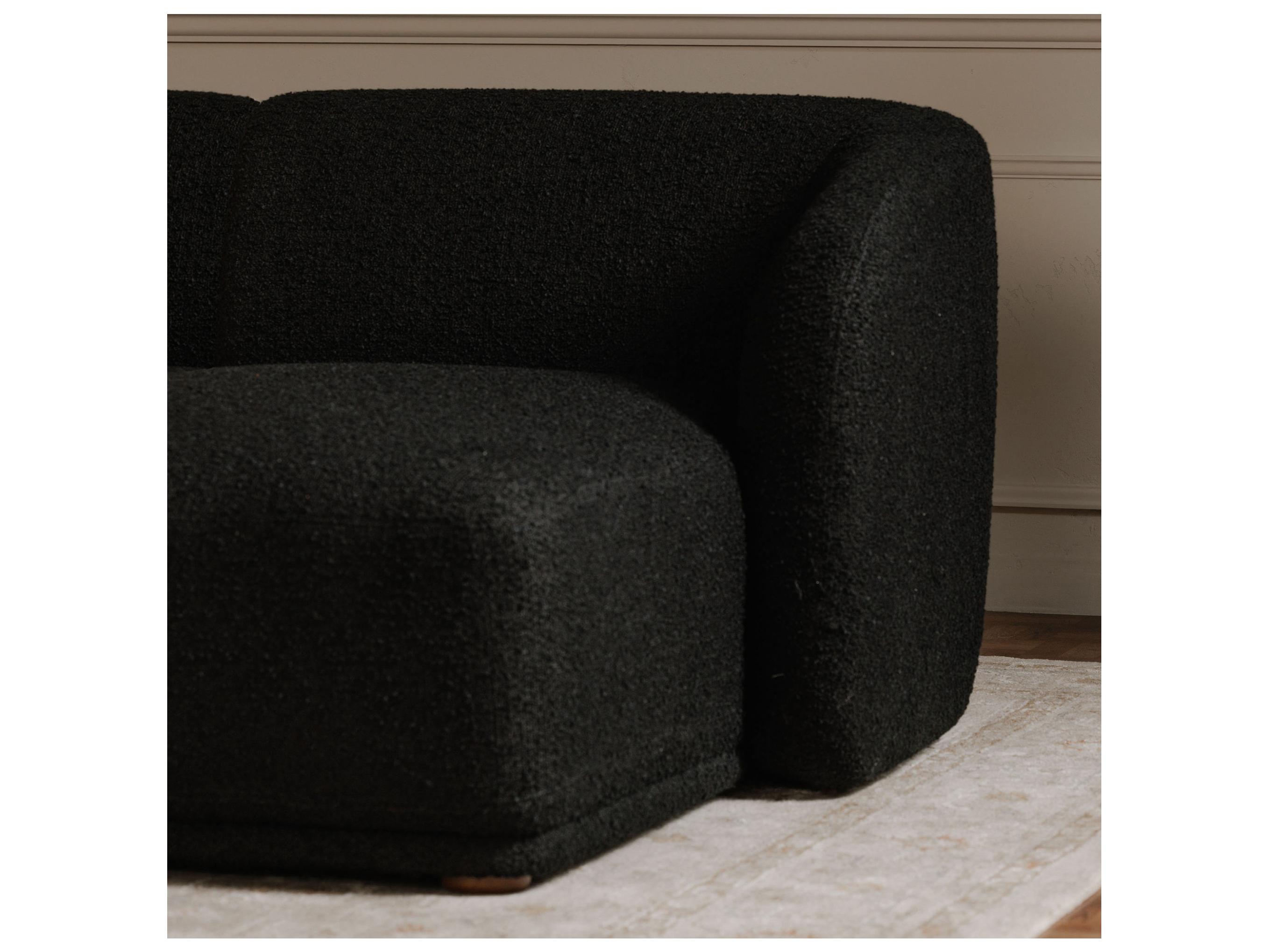 Moe's Home Faye Black Upholstered Right Sectional Sofa