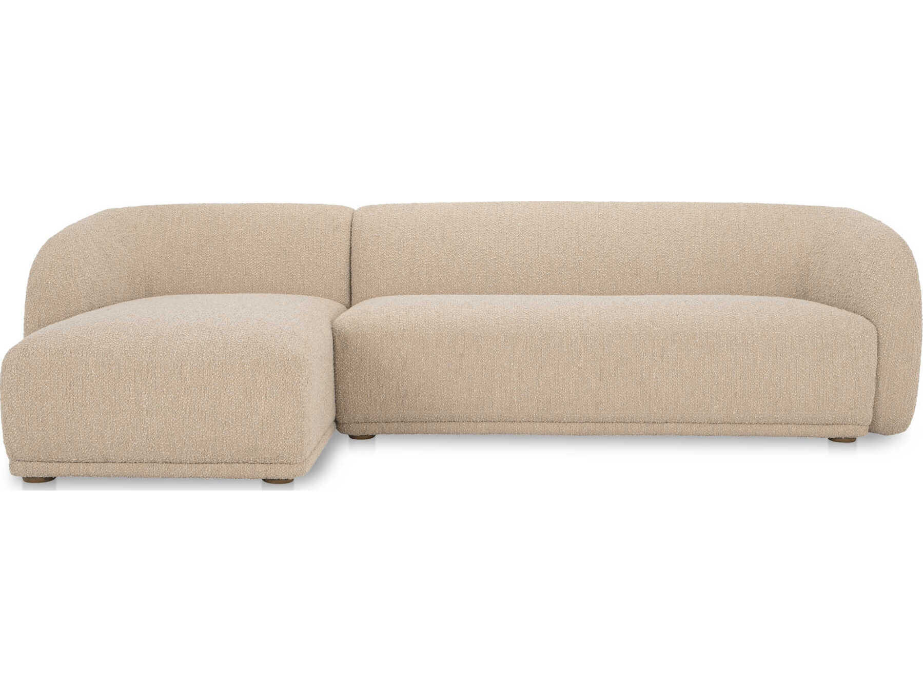 Moe's Home Faye Beige Upholstered Sectional Sofa