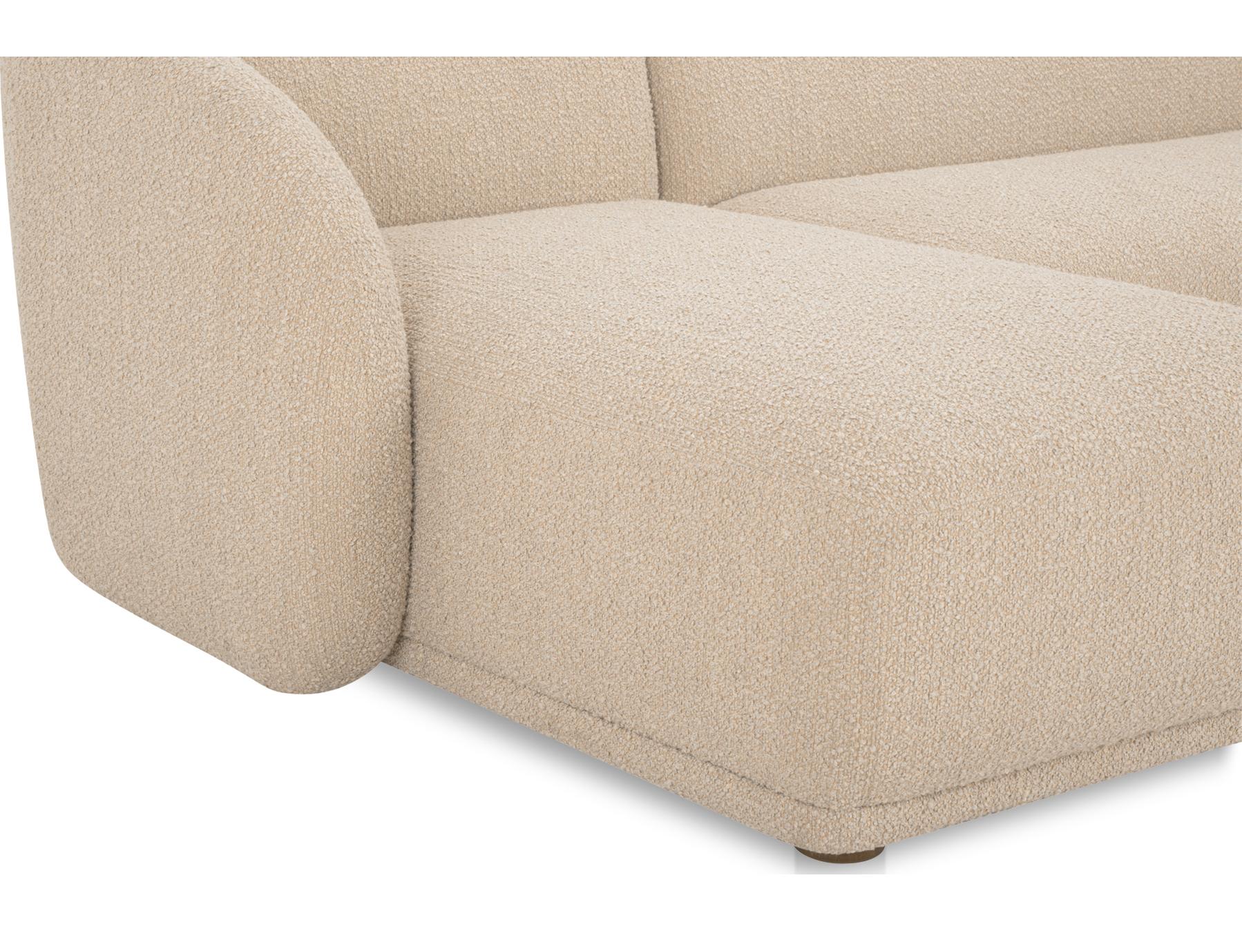 Moe's Home Faye Beige Upholstered Sectional Sofa