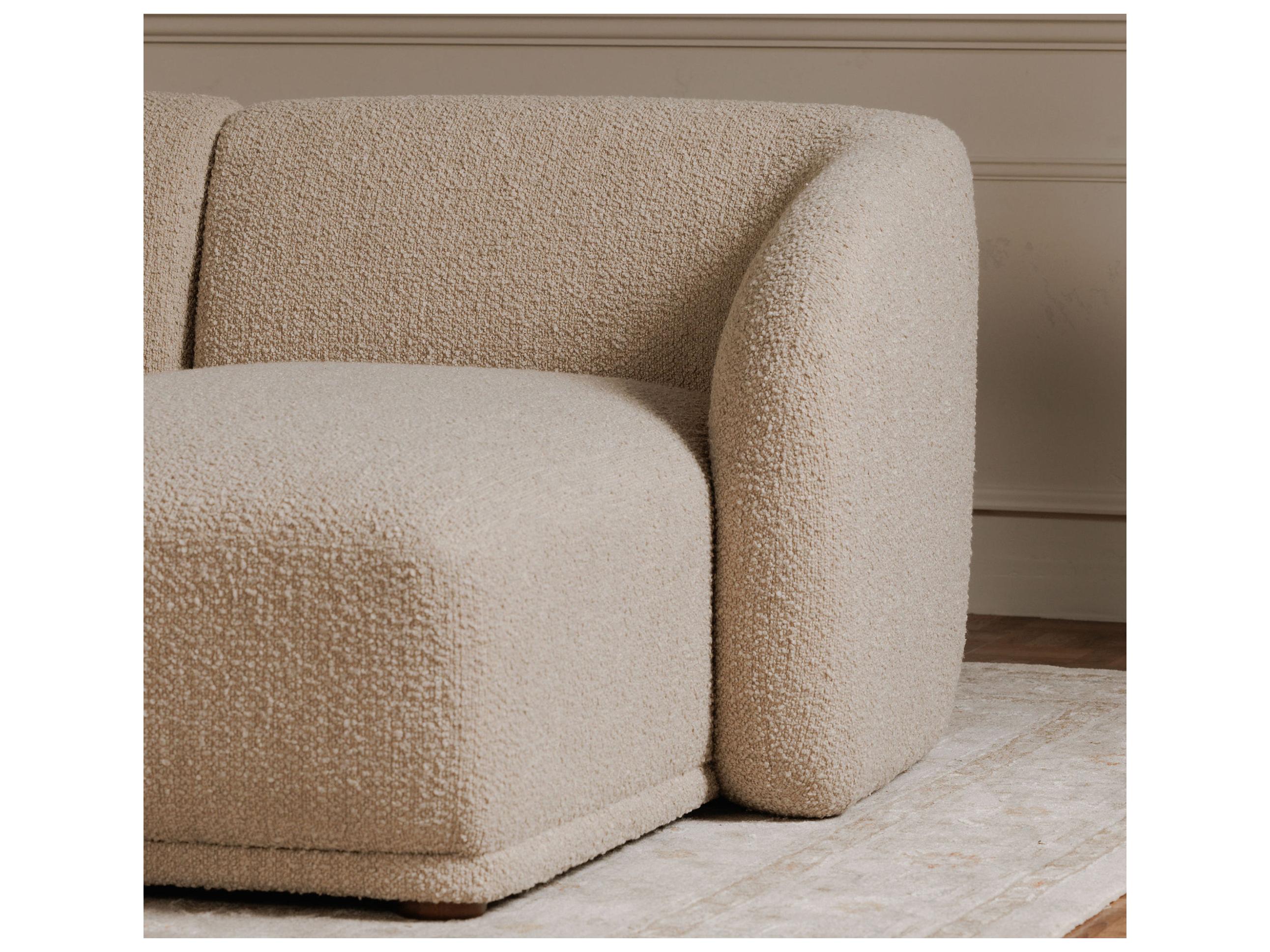 Moe's Home Faye Beige Upholstered Right Sectional Sofa