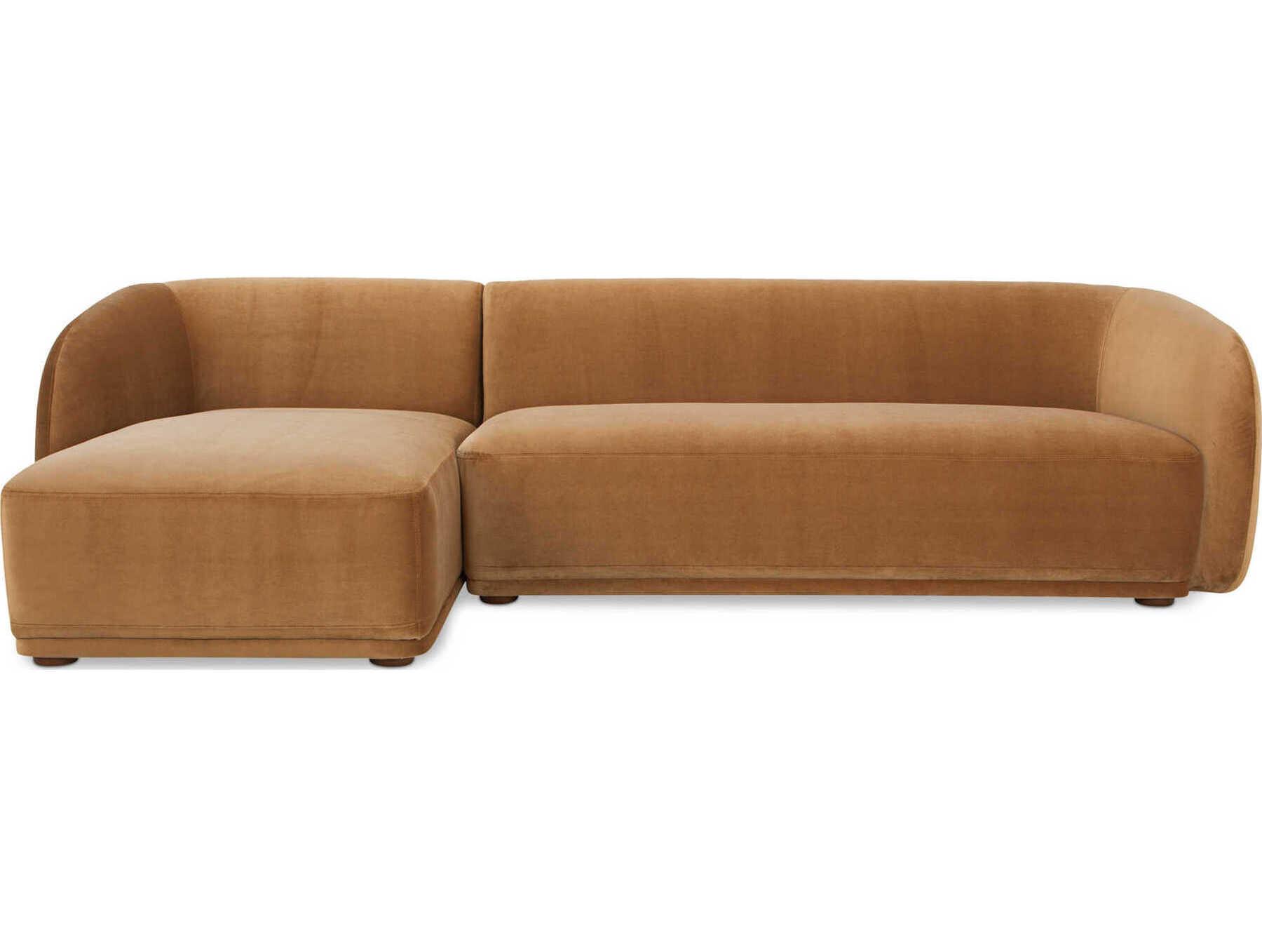 Moe's Home Faye Brown Upholstered Sectional Sofa