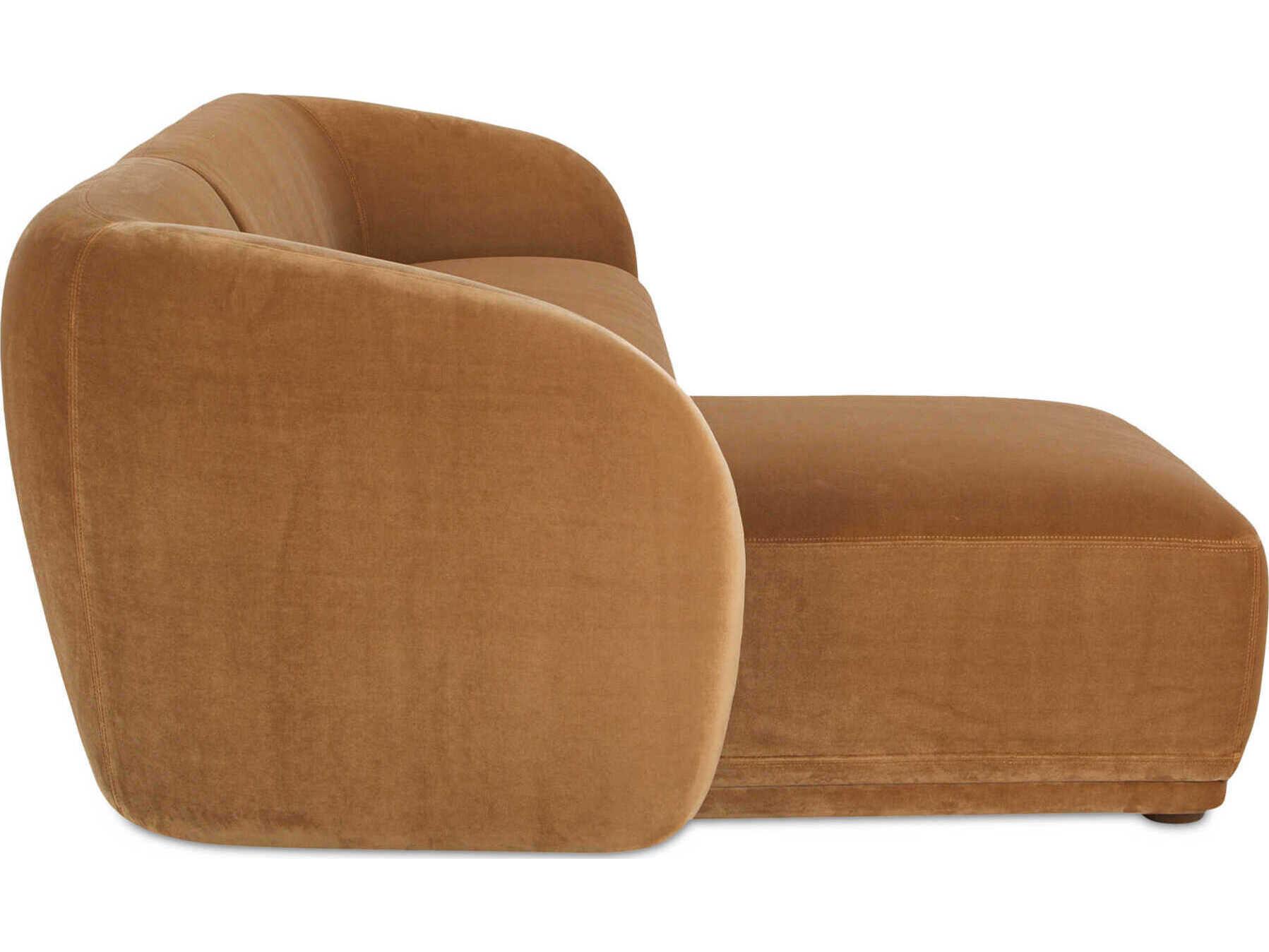 Moe's Home Faye Brown Upholstered Sectional Sofa