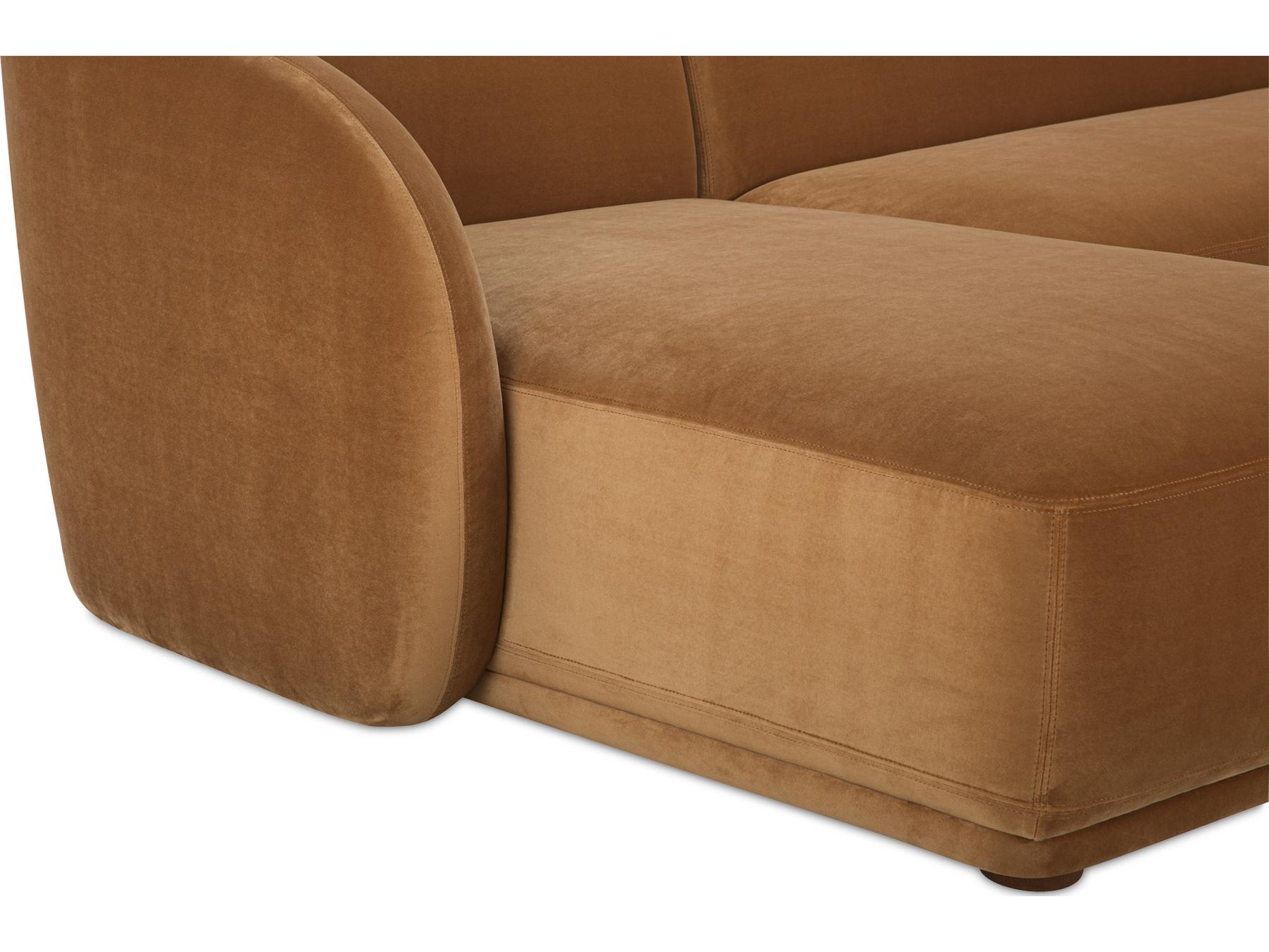 Moe's Home Faye Brown Upholstered Sectional Sofa