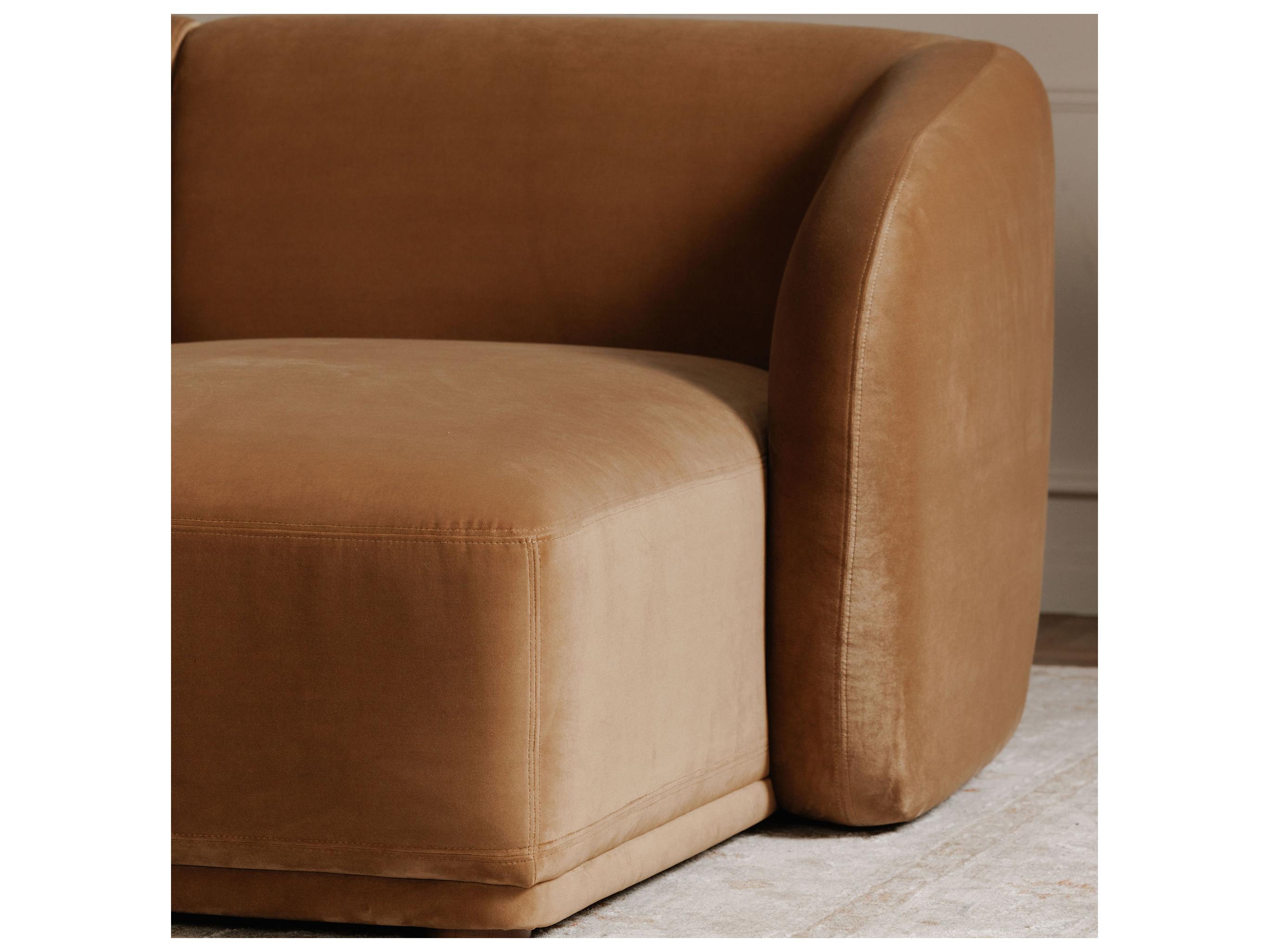 Moe's Home Faye Brown Upholstered Right Sectional Sofa