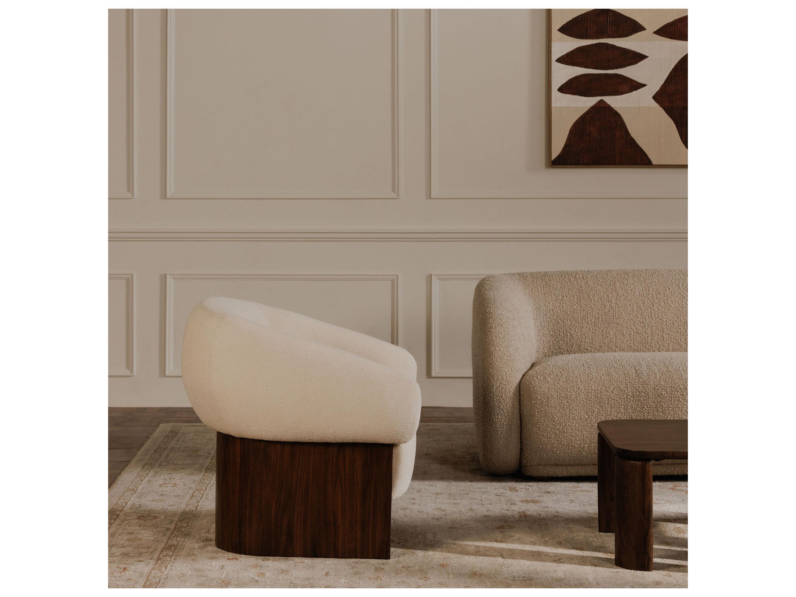 Moe's Home Otto White Accent Chair