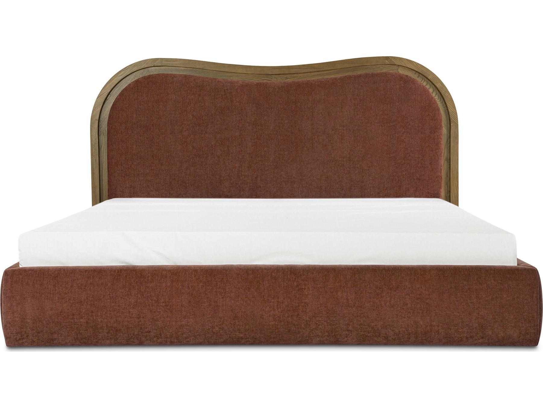 Moe's Home Camilla Brown Chestnut Wood King Platform Bed