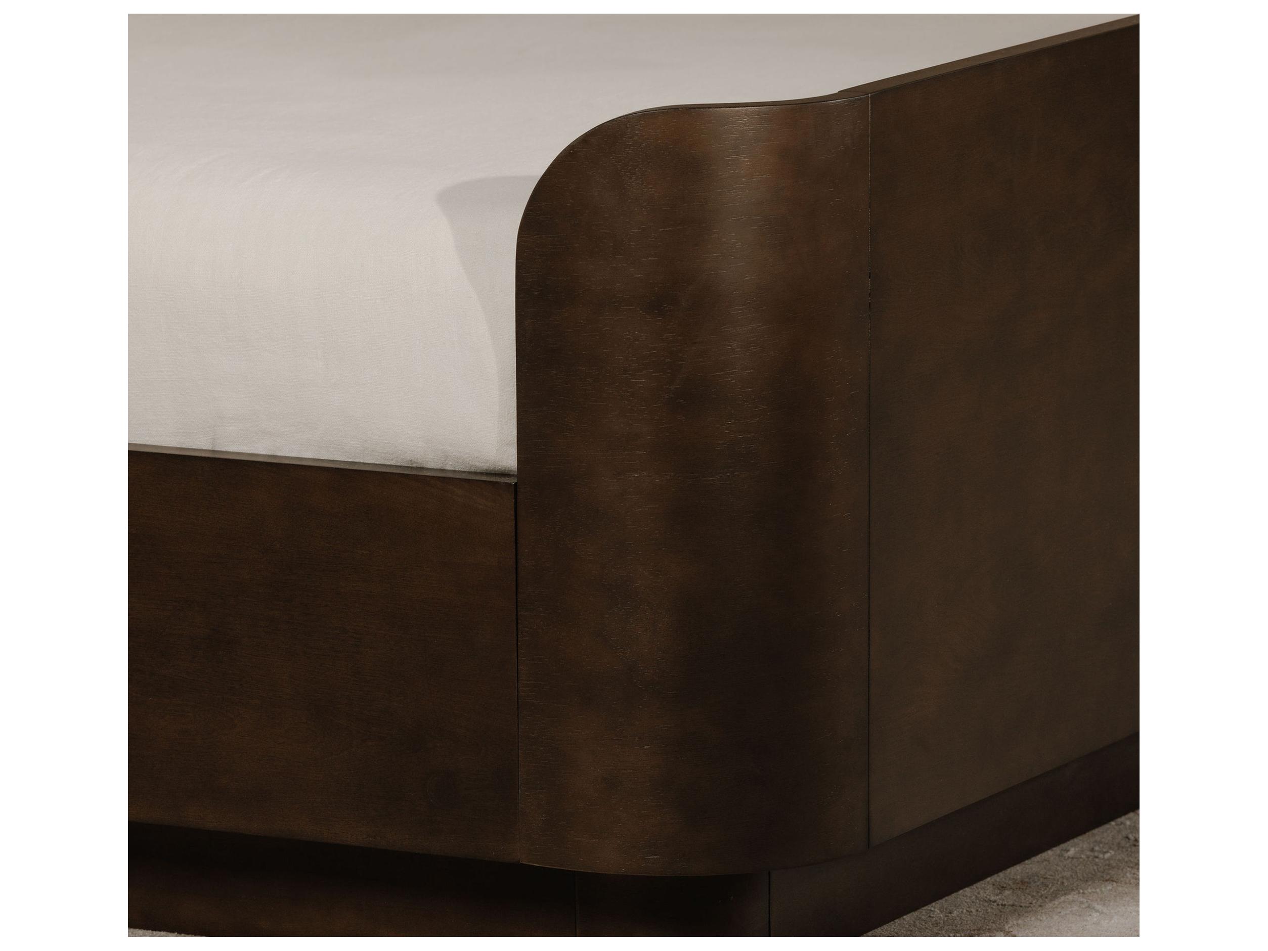 Moe's Home Scarlette Green Rubberwood Wood Queen Panel Bed