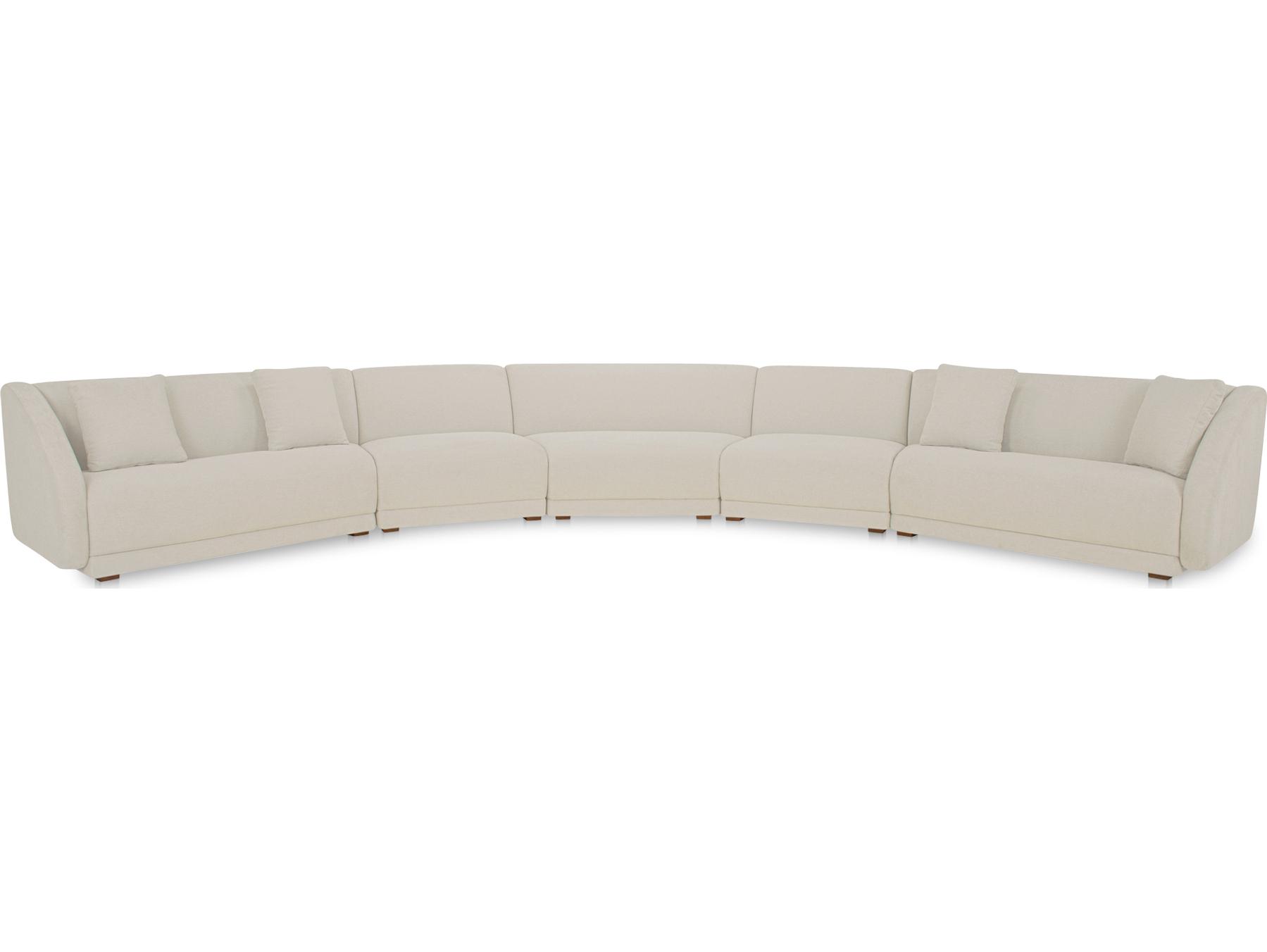 Moe's Home Fraser Beige Upholstered Sectional Sofa