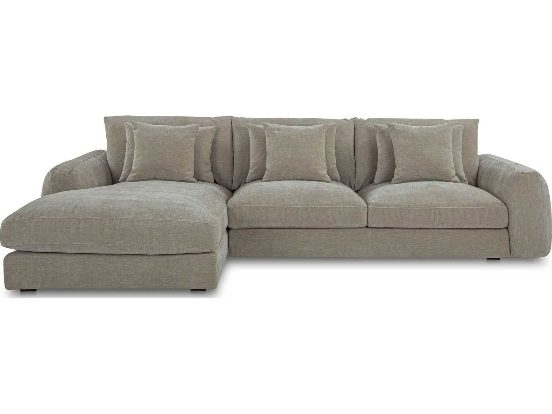 Moe's Home Berga Gray Upholstered Sectional Sofa