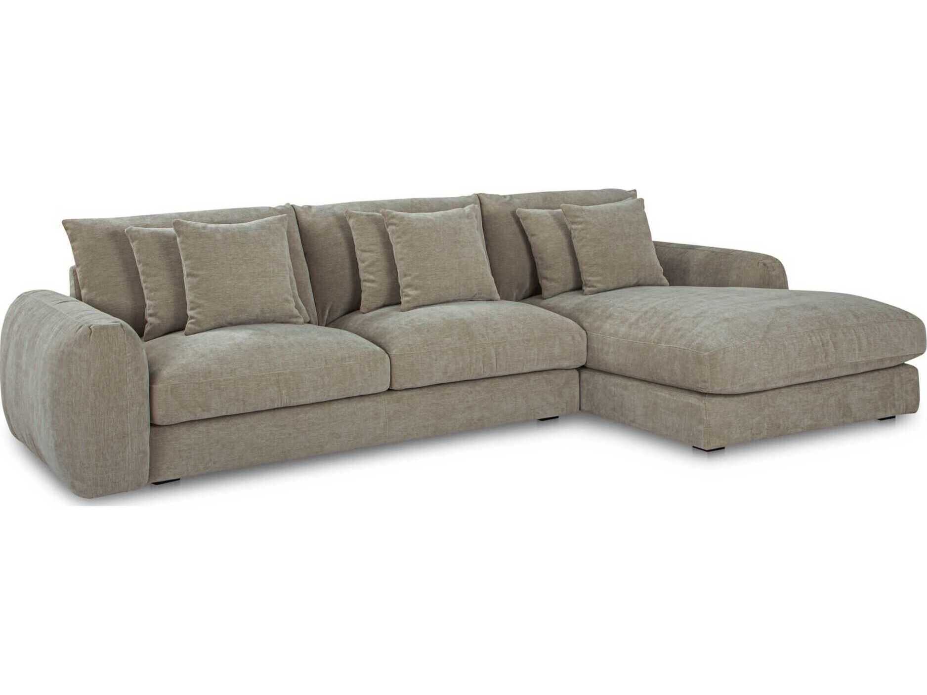 Moe's Home Berga Gray Upholstered Sectional Sofa