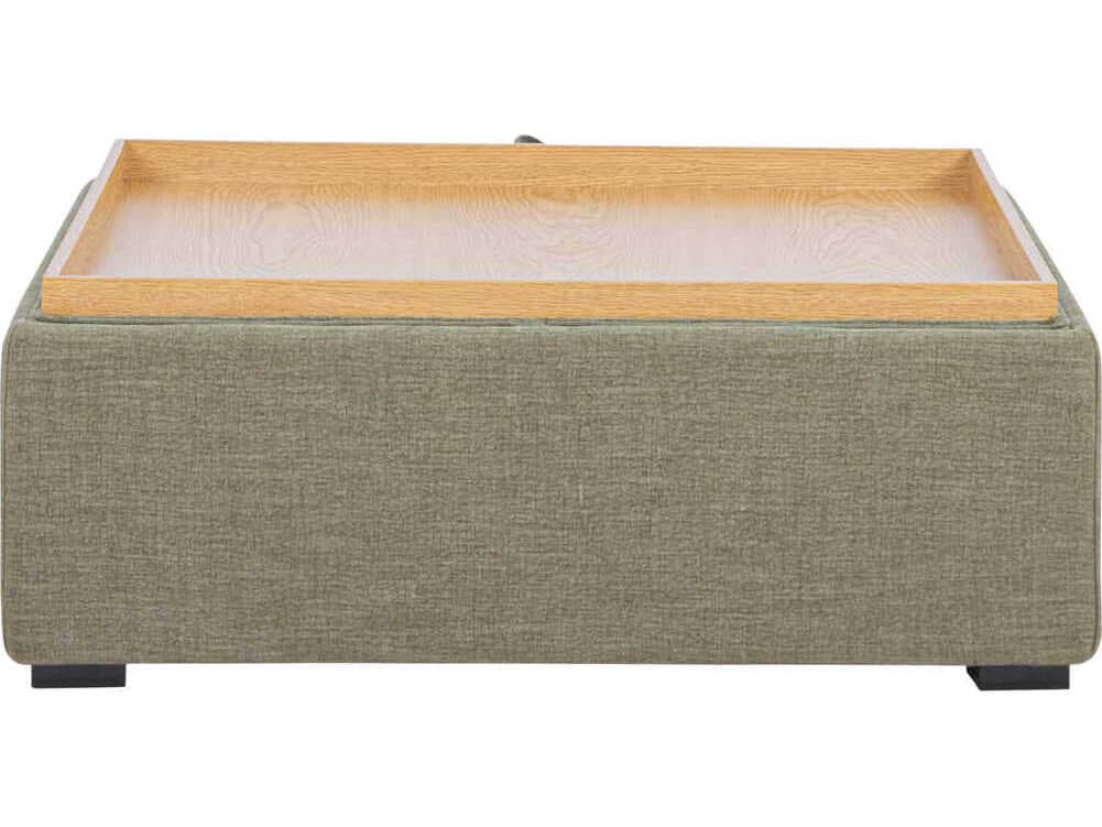 Moe's Home Montana Green Upholstered Ottoman