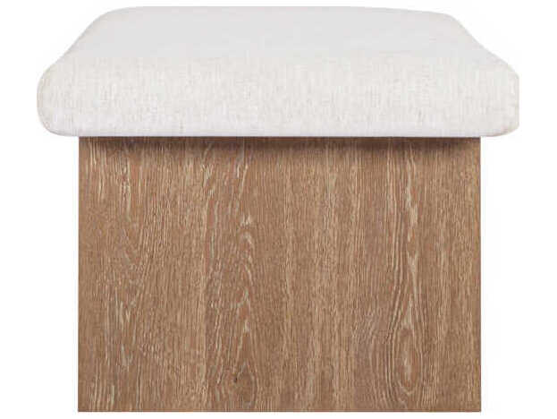 Moe's Home Gemma White Upholstered Accent Bench