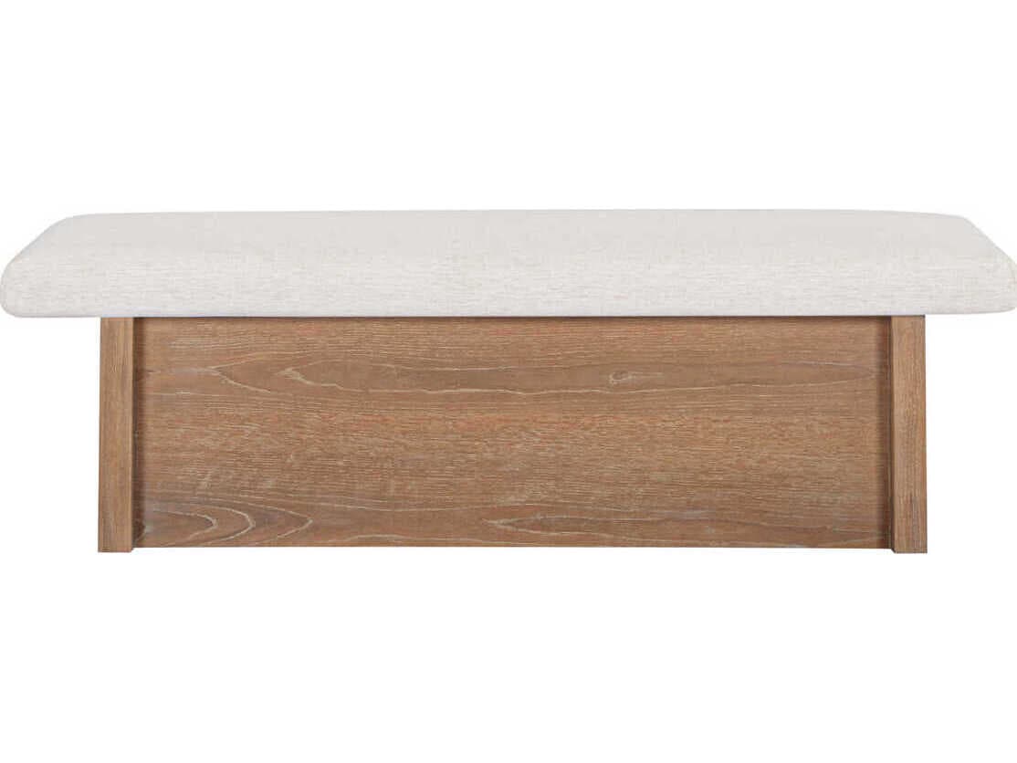 Moe's Home Gemma White Upholstered Accent Bench