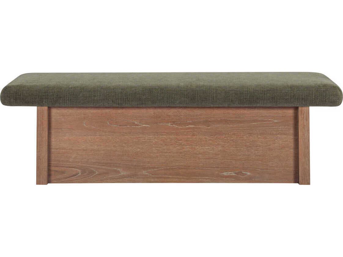 Moe's Home Gemma Green Upholstered Accent Bench
