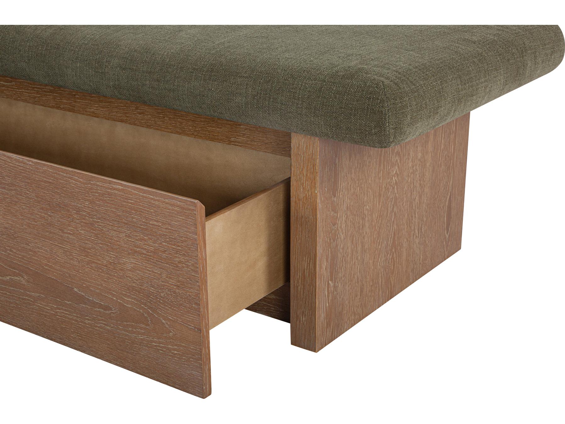 Moe's Home Gemma Green Upholstered Accent Bench