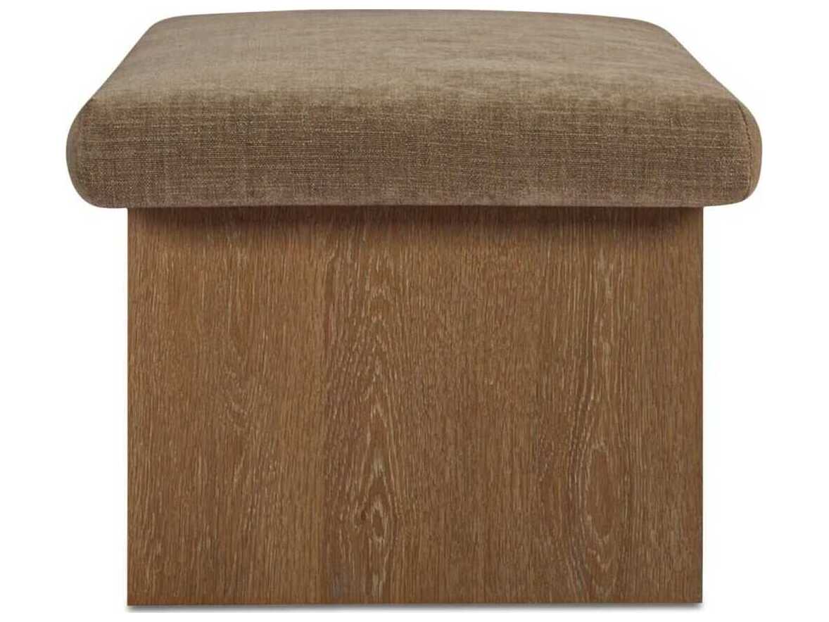 Moe's Home Gemma Taupe Brown Upholstered Accent Bench