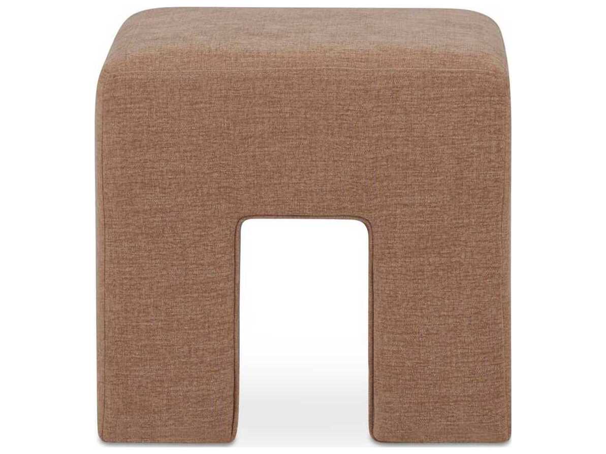 Moe's Home Aidy Washed Pink Upholstered Accent Stool