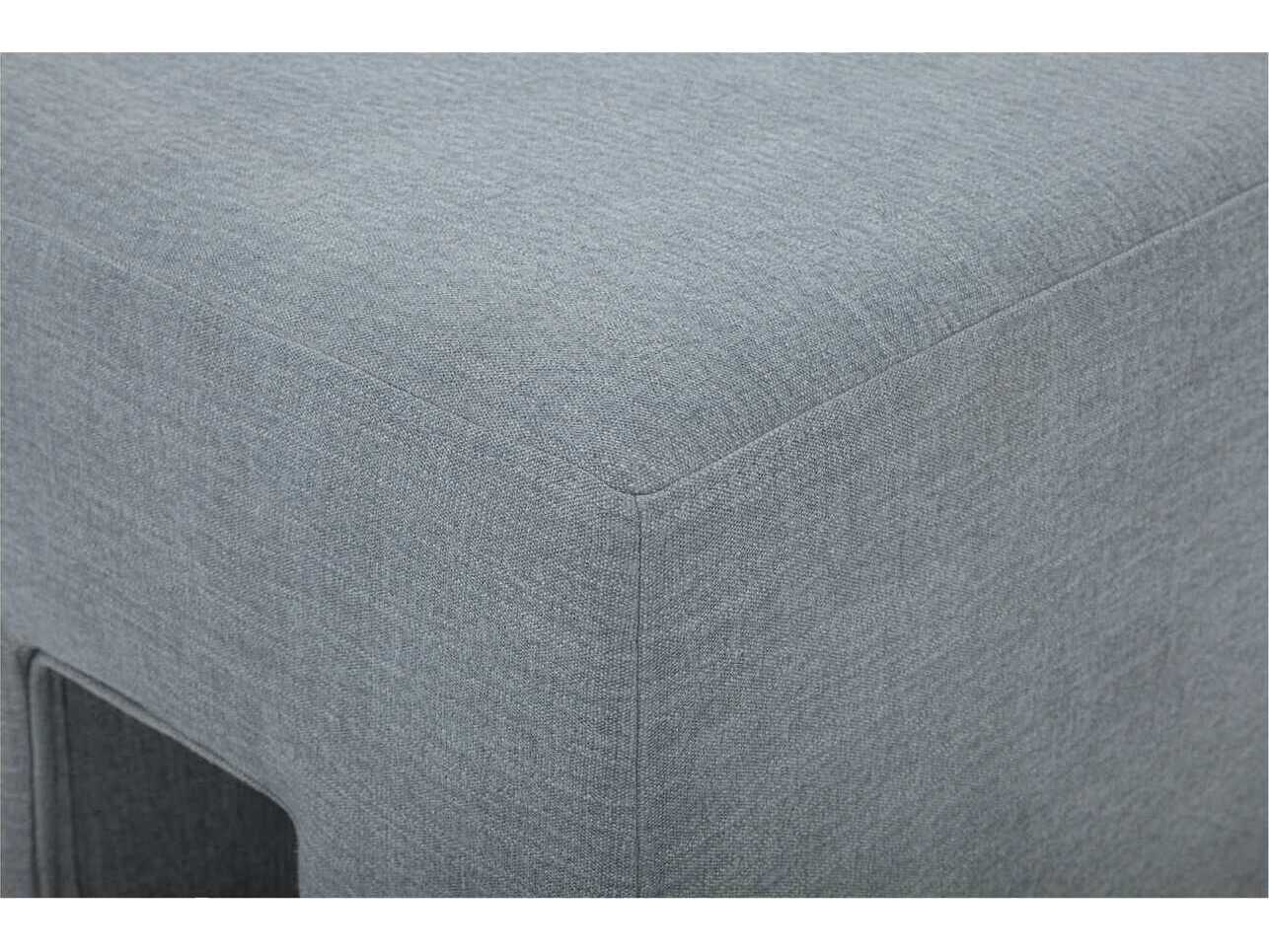 Moe's Home Aidy Light Blue Upholstered Accent Stool