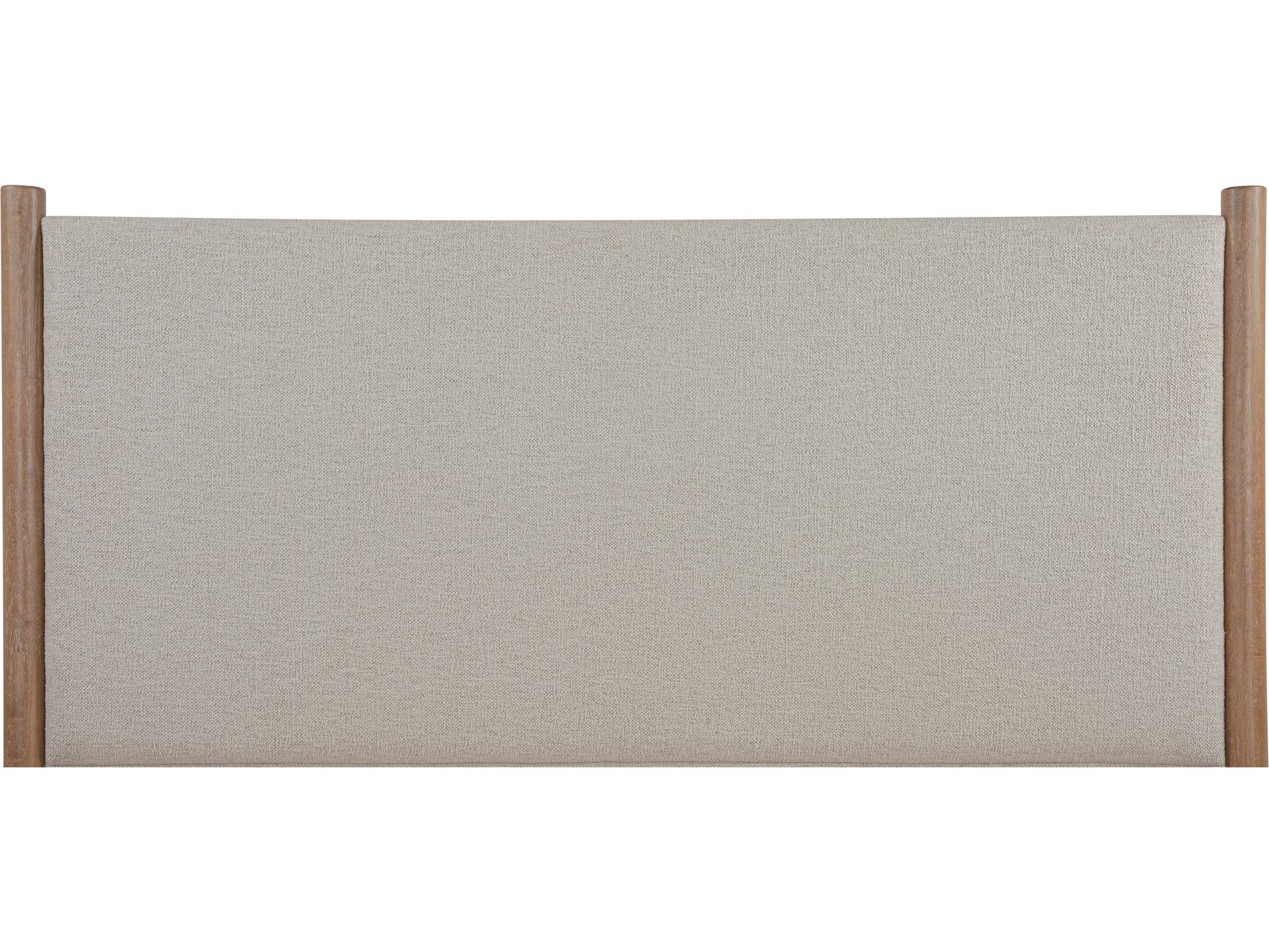 Moe's Home Warren Beige Plywood Upholstered Queen Four Poster Bed