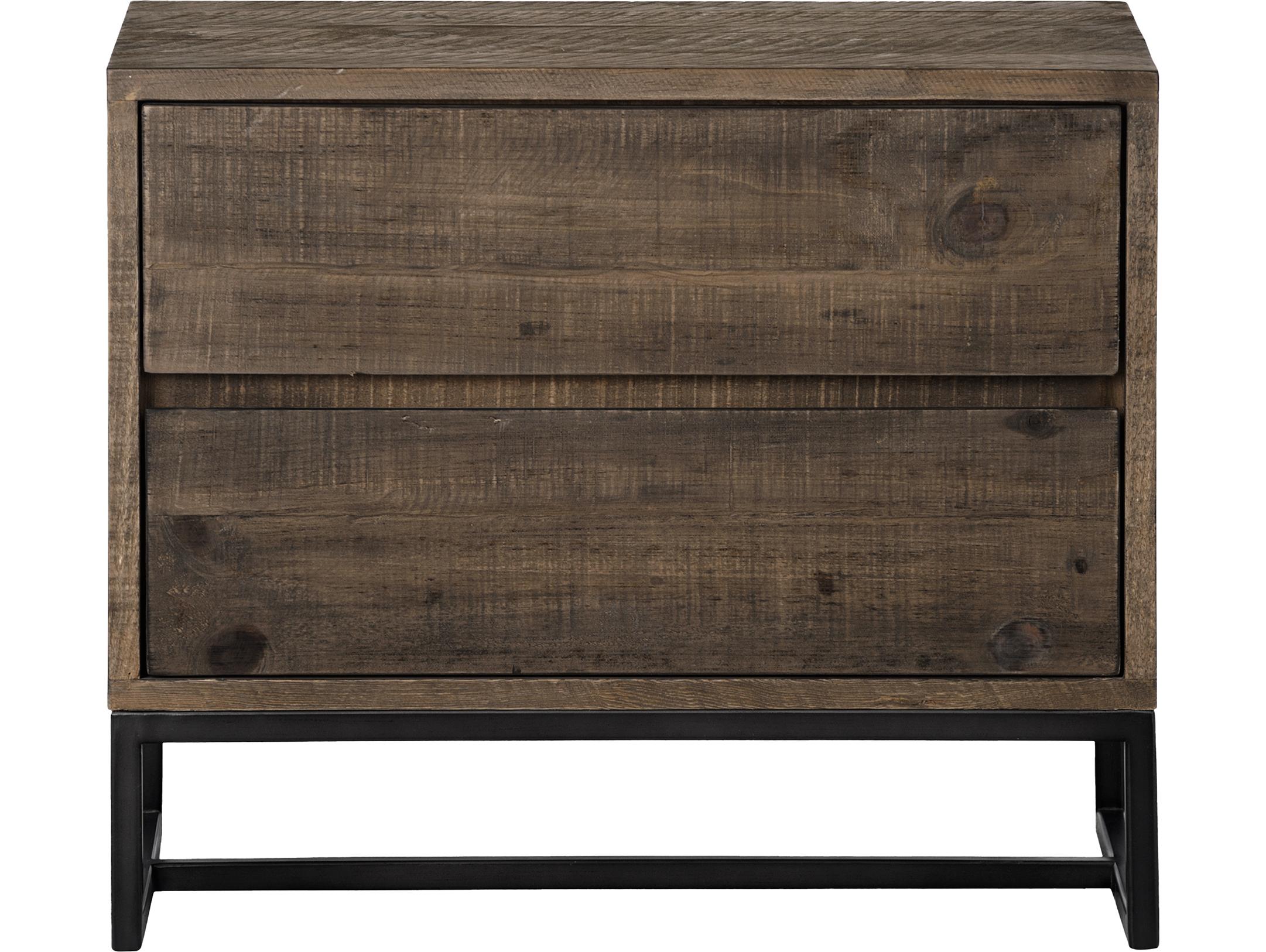 Moe's Home Elena 2-Drawers Pine Wood Nightstand