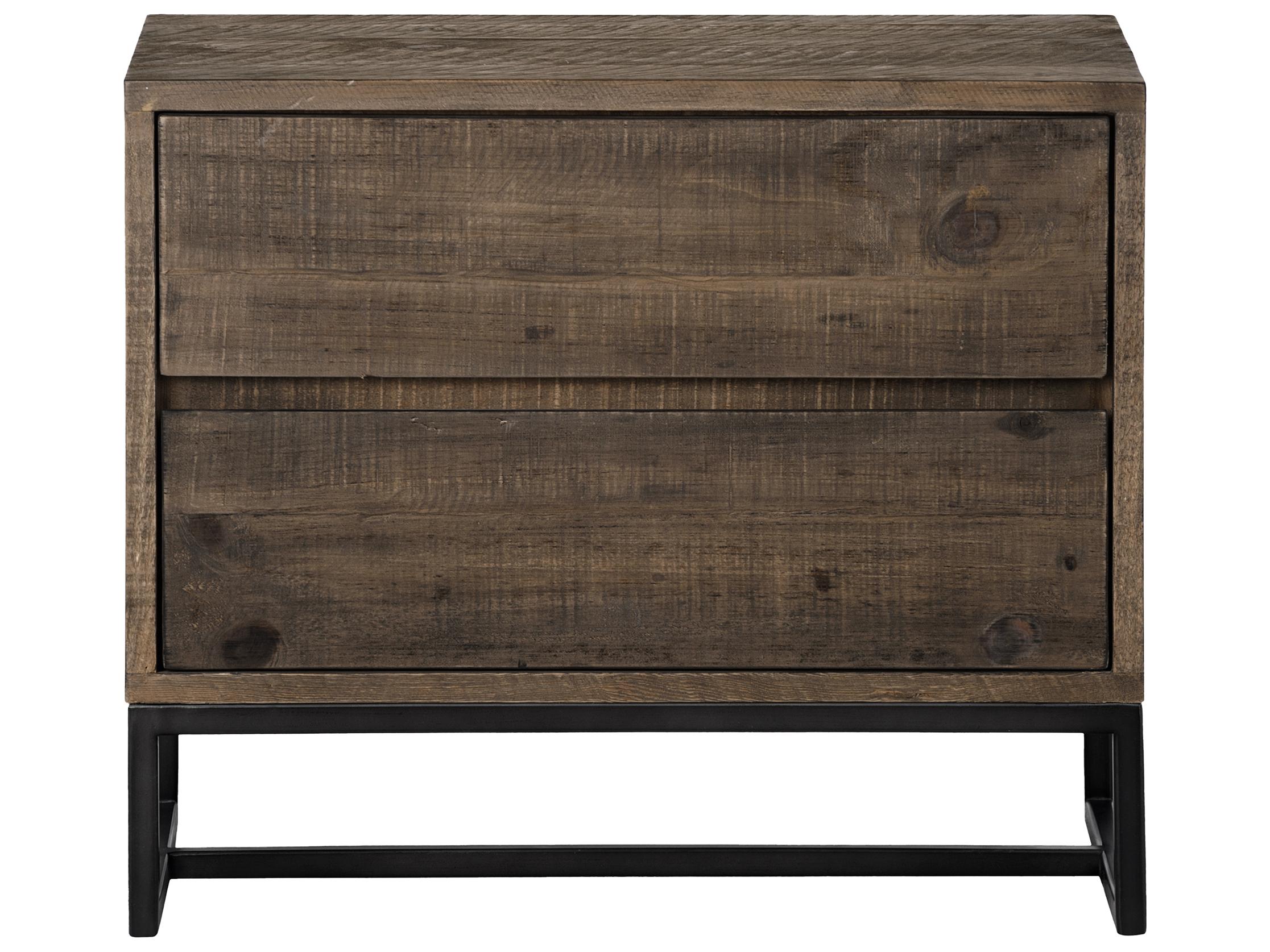 Moe's Home Elena 2-Drawers Pine Wood Nightstand