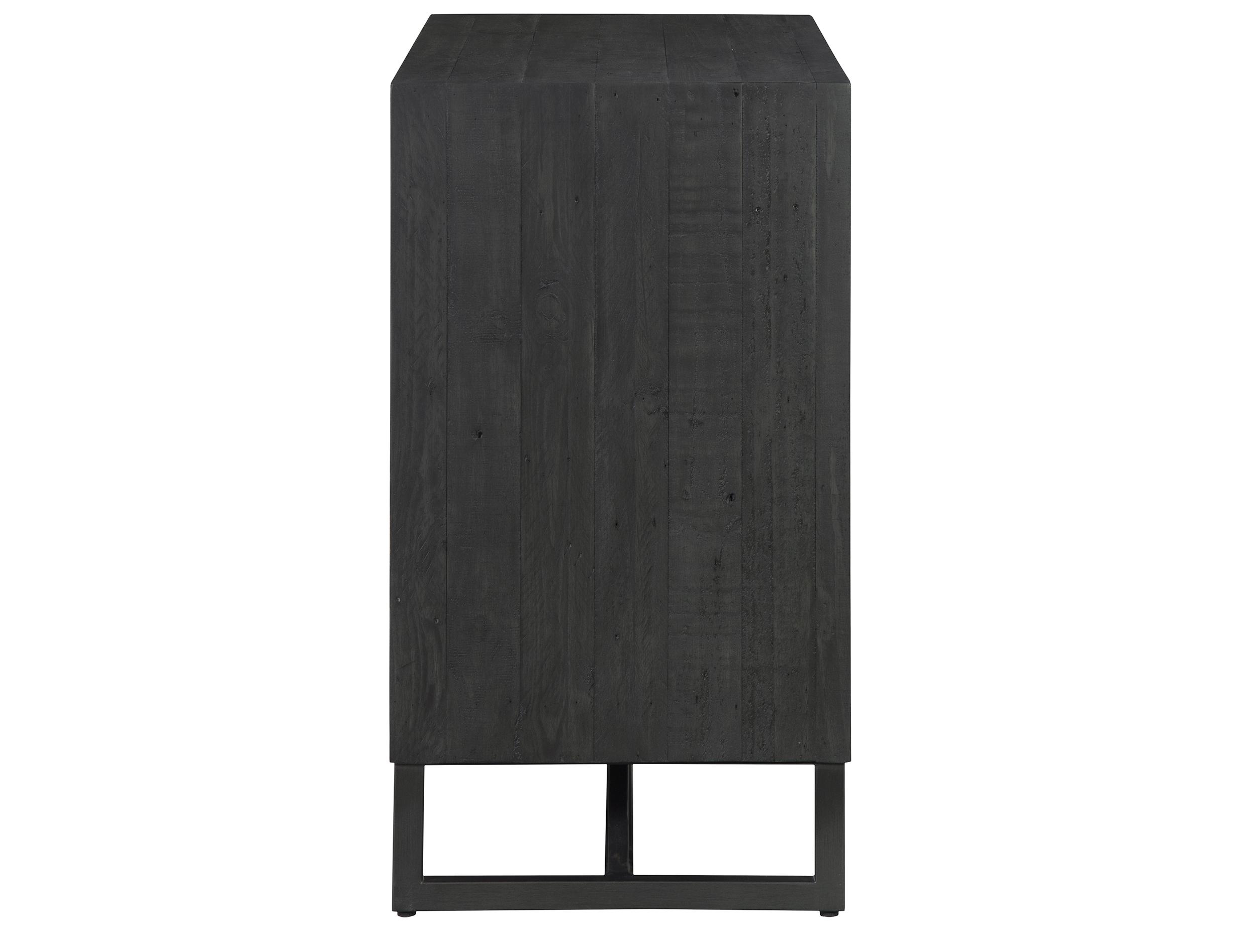 Moe's Home Sierra Black Pine Wood Accent Chest