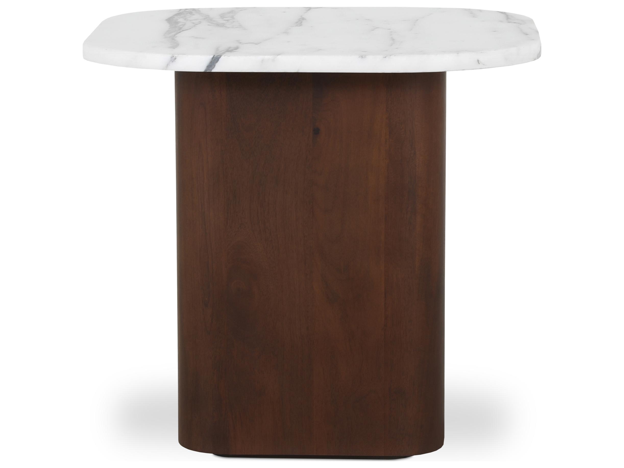 Moe's Home Dash Accent Table White Calacatta Marble