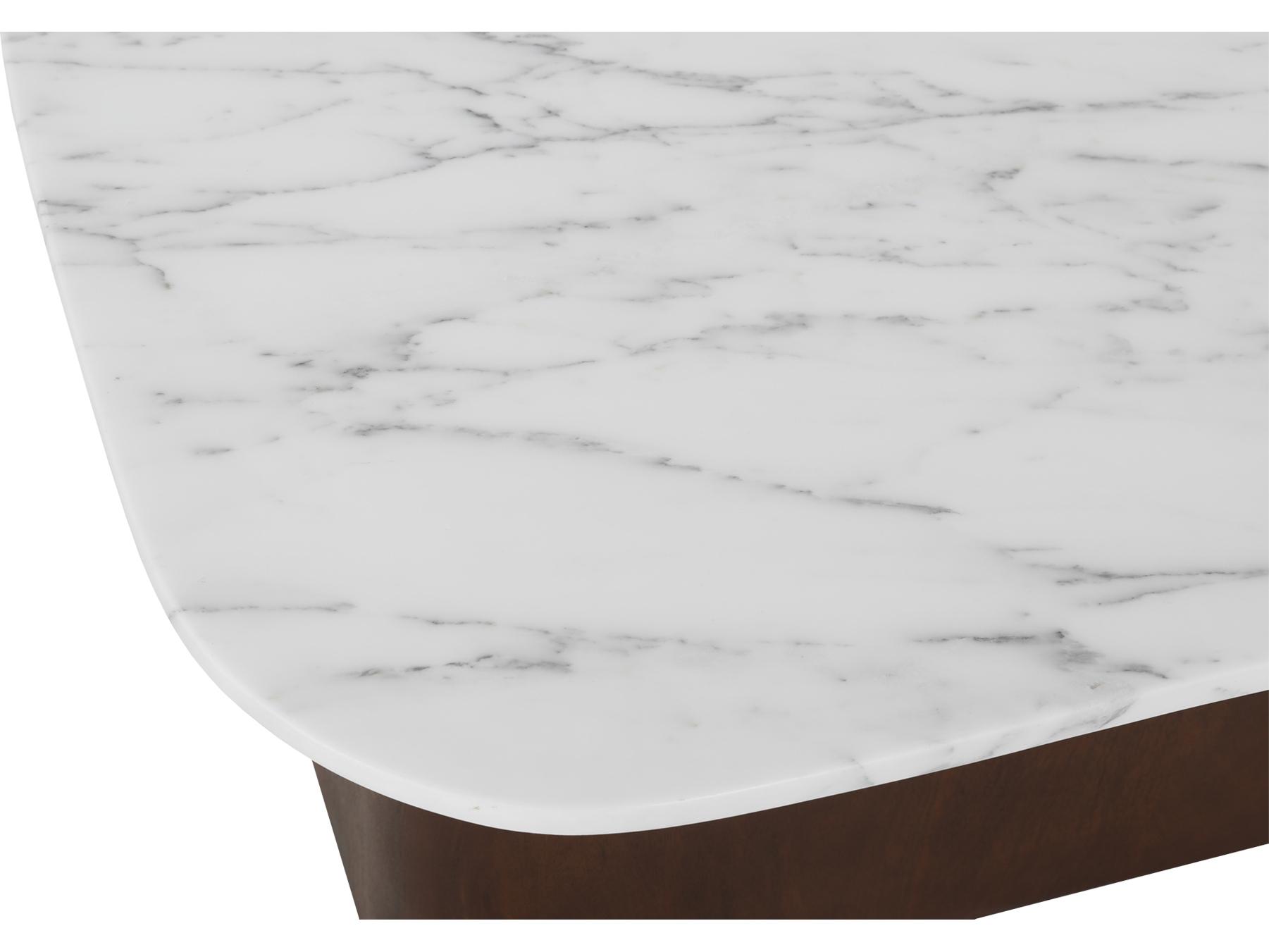 Moe's Home Dash Accent Table White Calacatta Marble