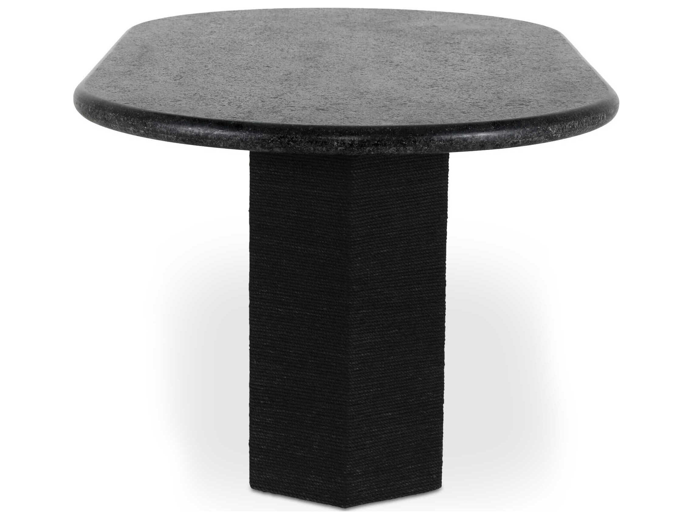 Moe's Home Sartoria Oval Stone Black Dining Table