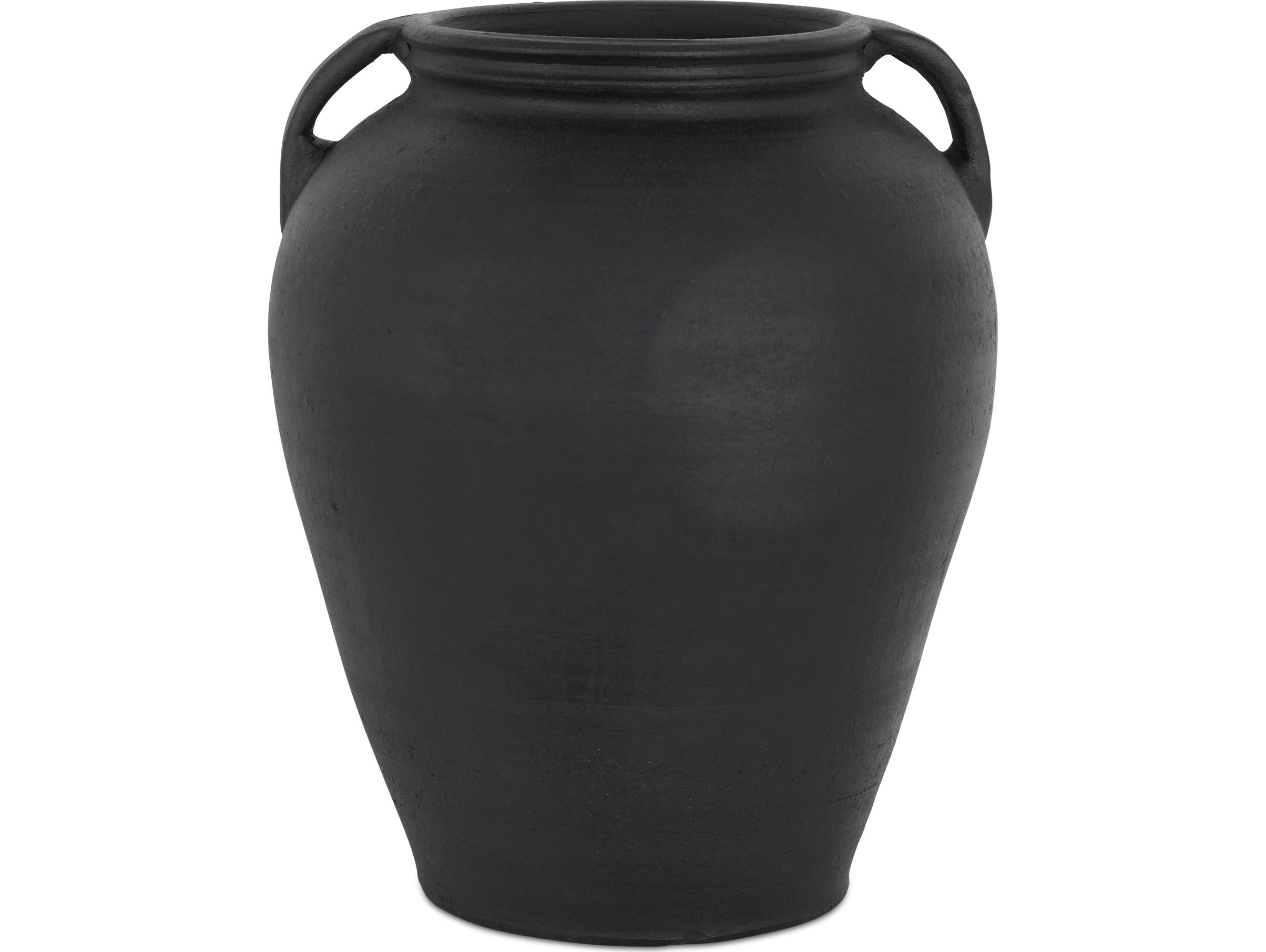 Moe's Home Jovi Vase Black Terracotta