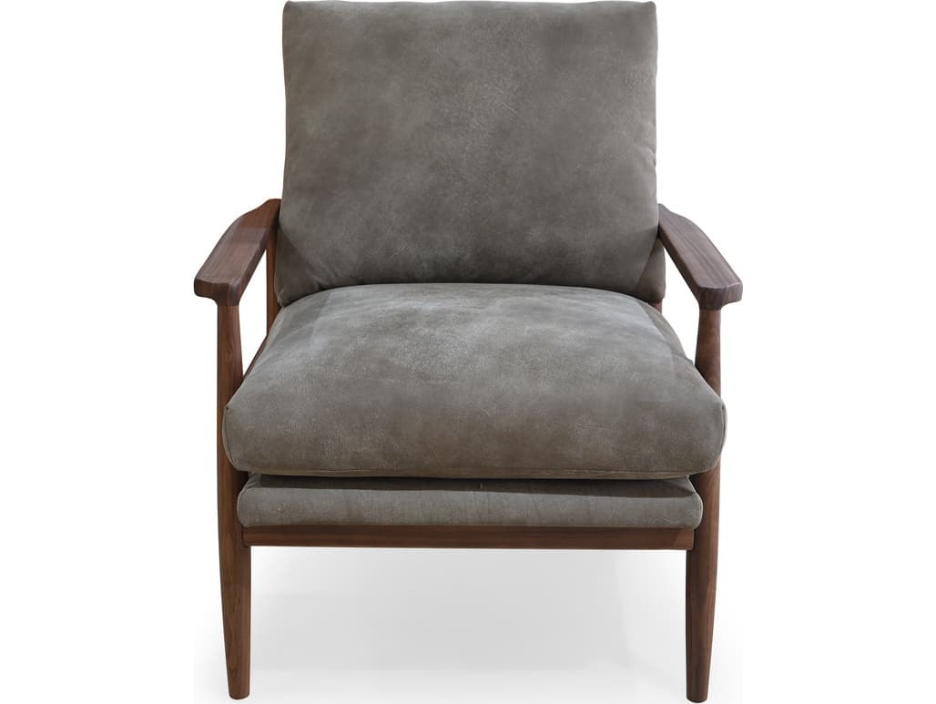 Moe's Home Arturo Gray Leather Accent Chair