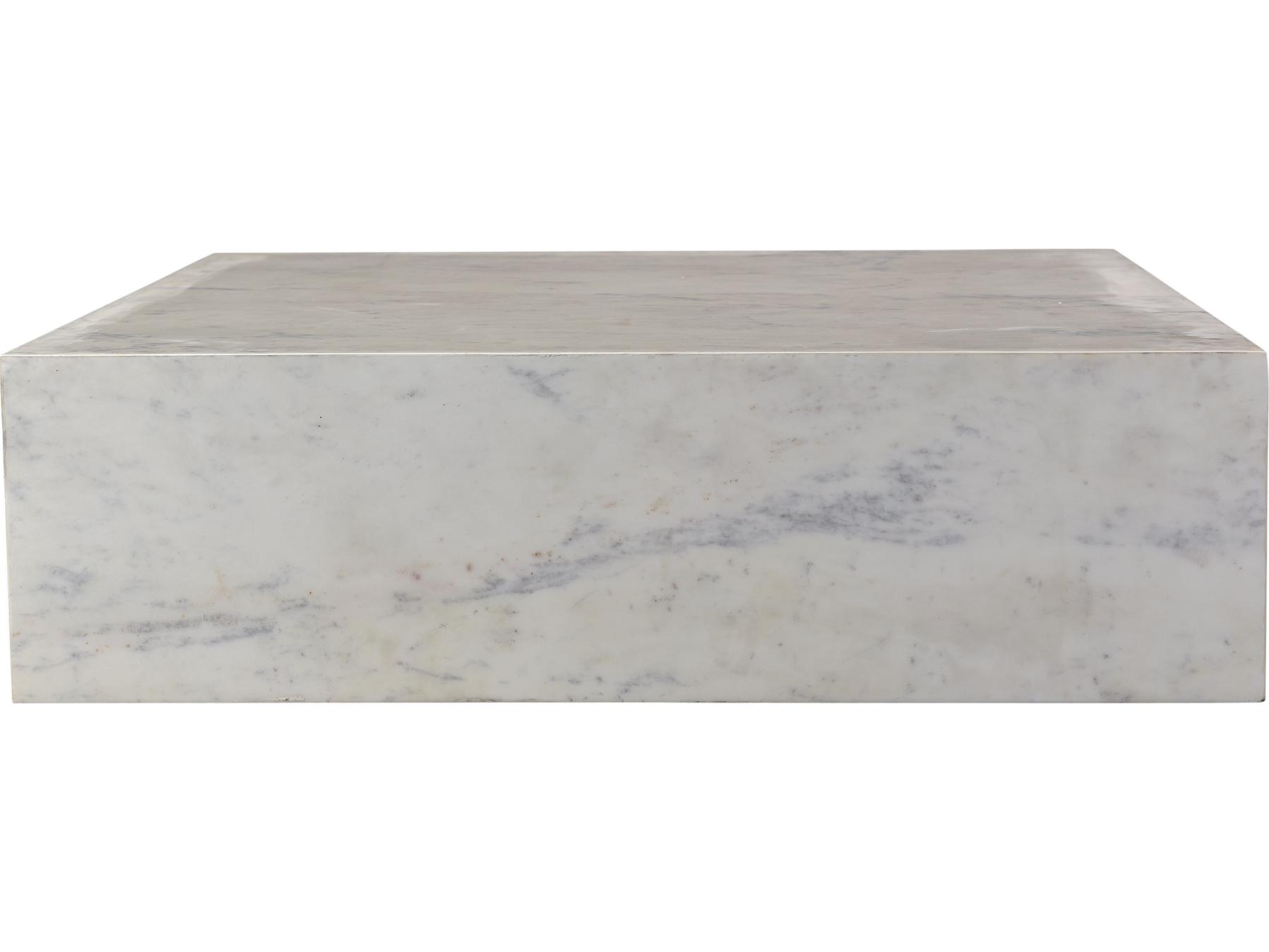 Moe's Home Square Marble White Coffee Table