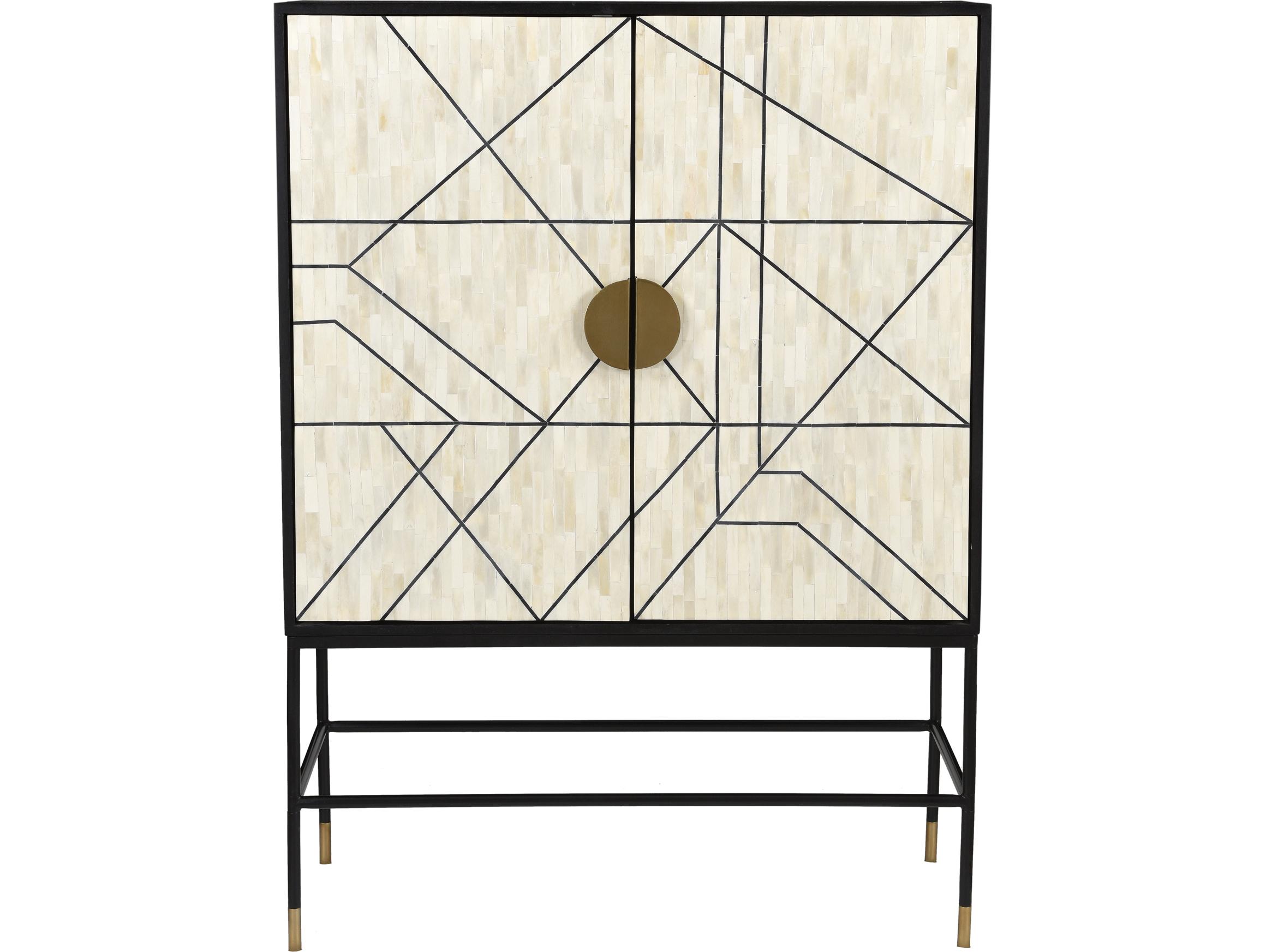 Moe's Home Shaws Cabinet Cream And Black