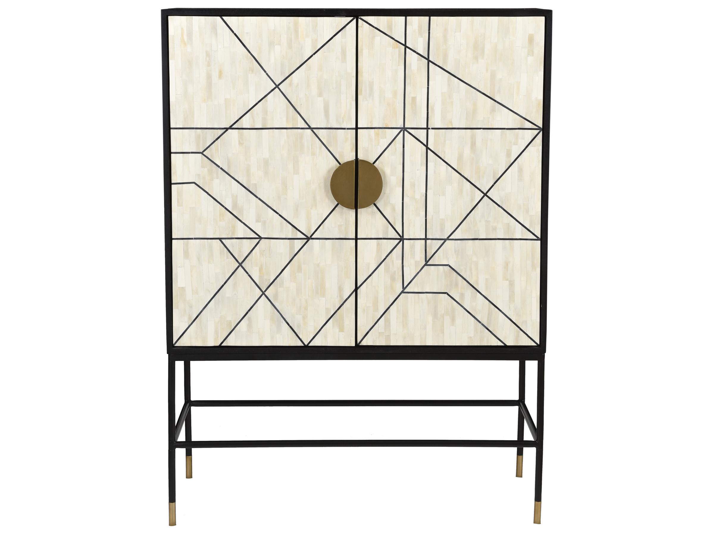 Moe's Home Shaws Cabinet Cream And Black