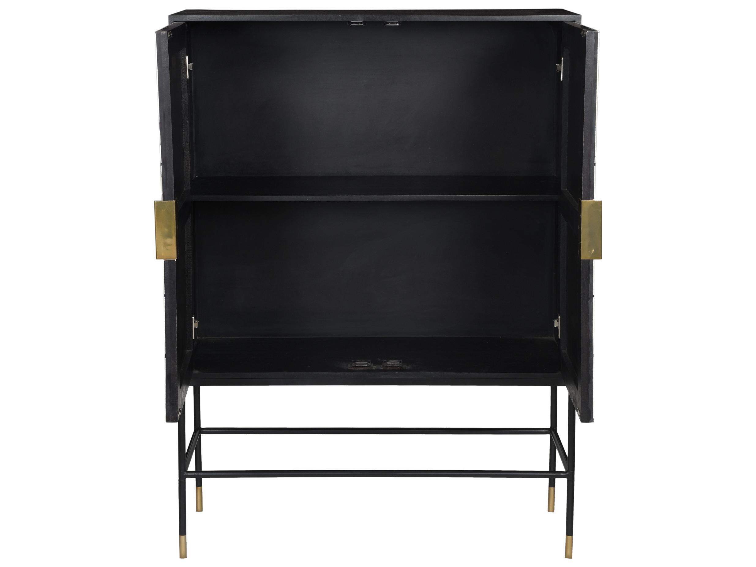 Moe's Home Shaws Cabinet Cream And Black