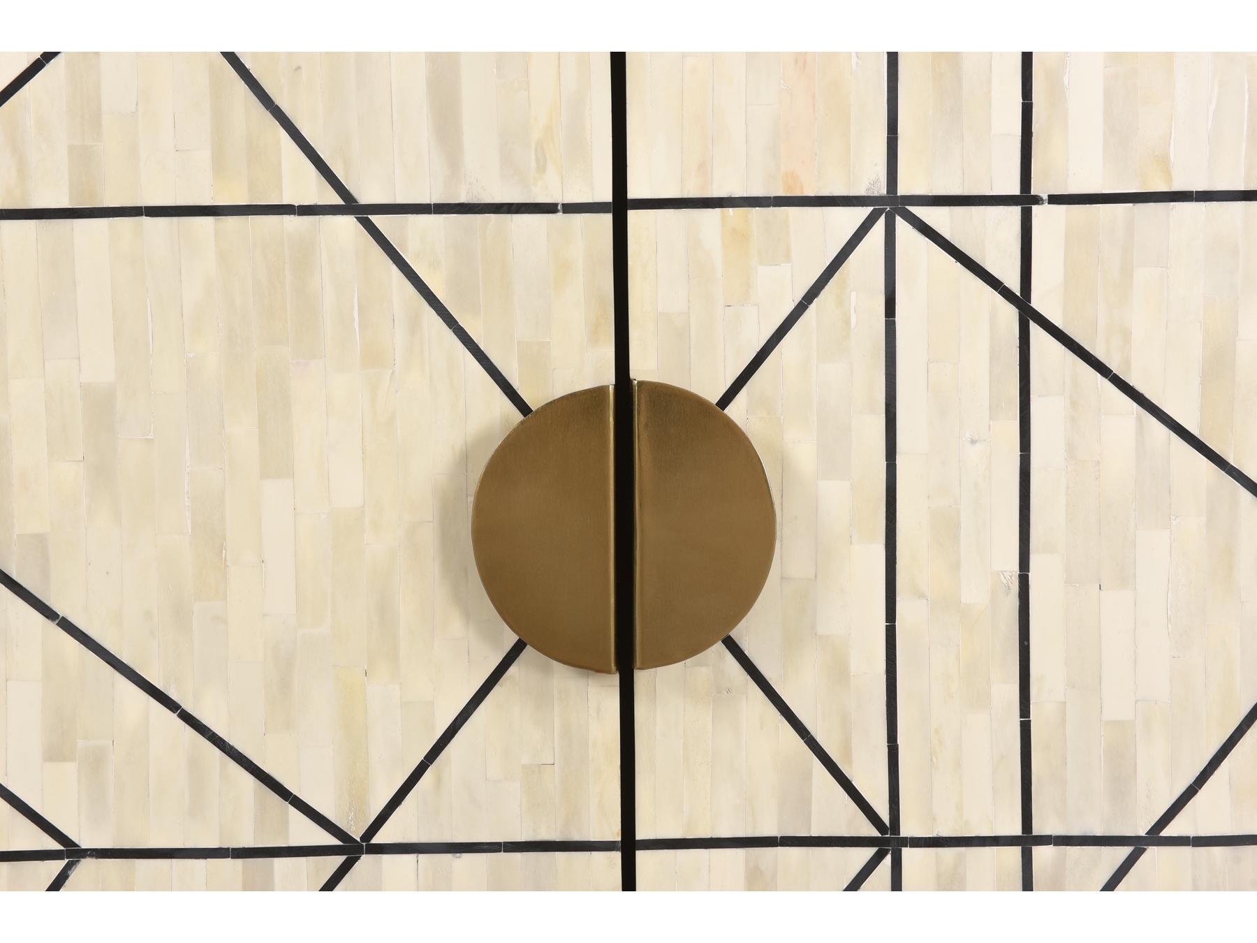 Moe's Home Shaws Cabinet Cream And Black