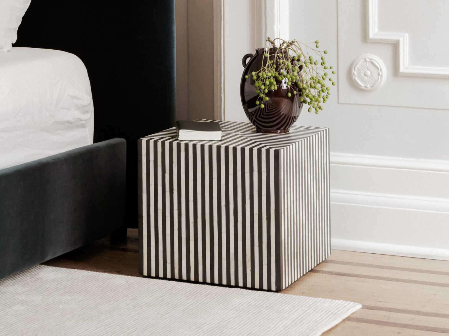 Moe's Home Square Resin Multicolor End Table