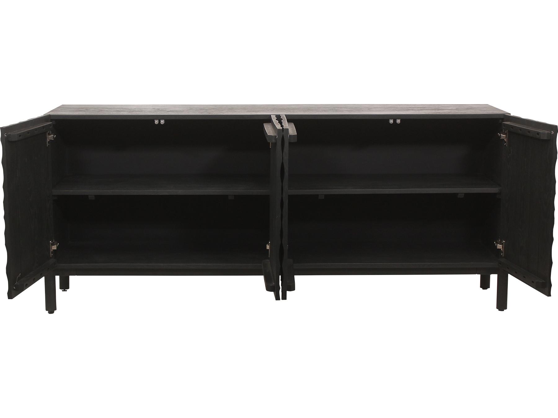 Moe's Home Misaki 71" Oak Wood Carbon Sideboard