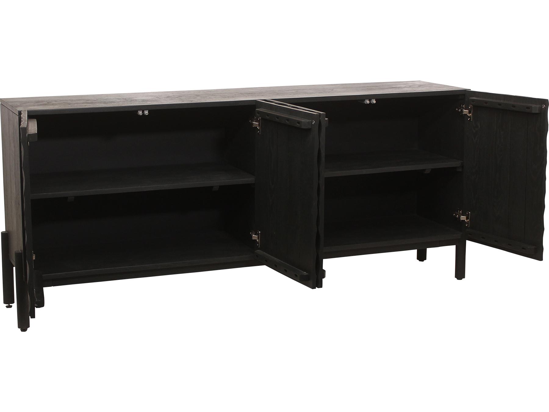 Moe's Home Misaki 71" Oak Wood Carbon Sideboard