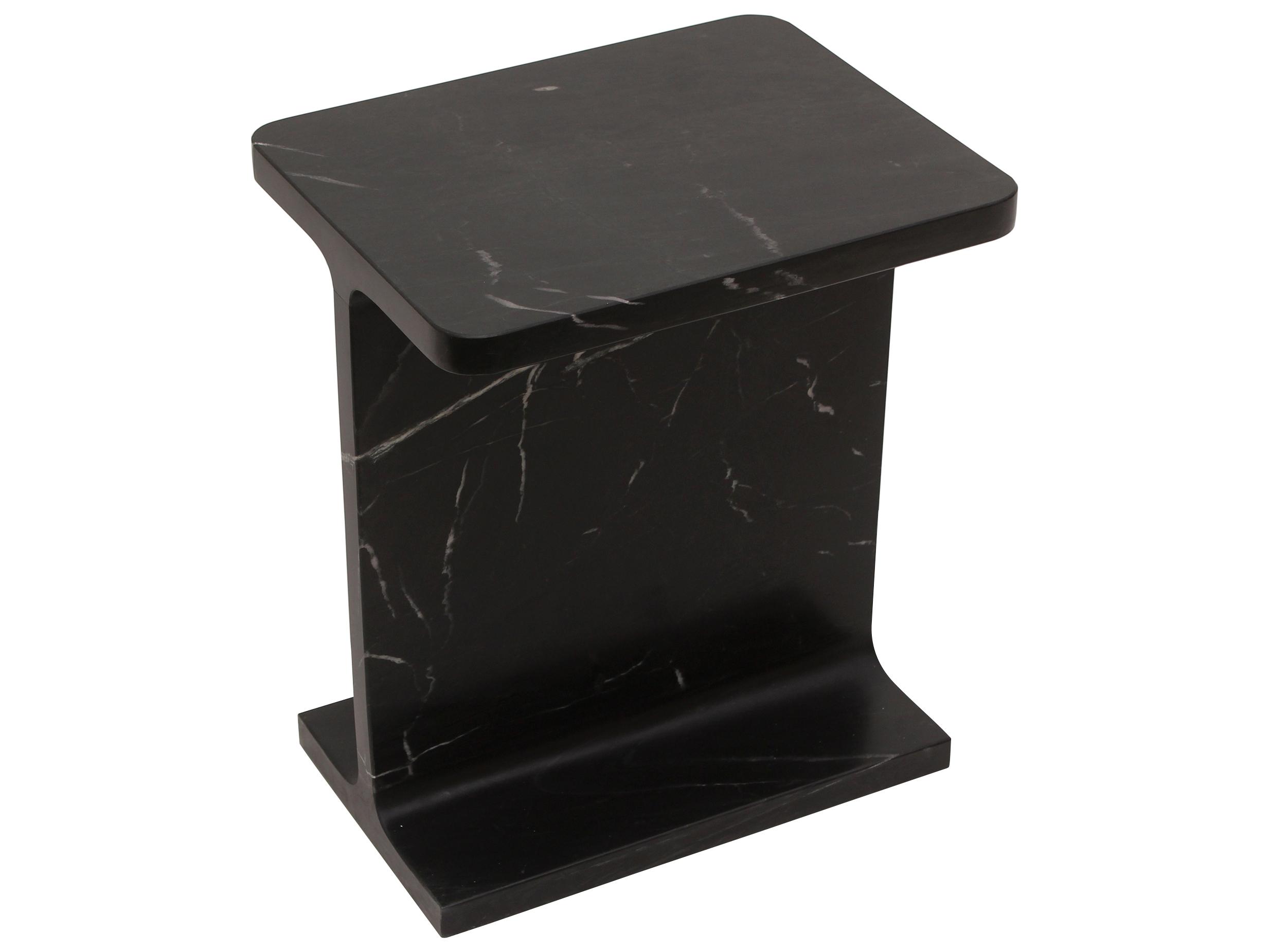Moe's Home Tullia Rectangular Marble Black End Table