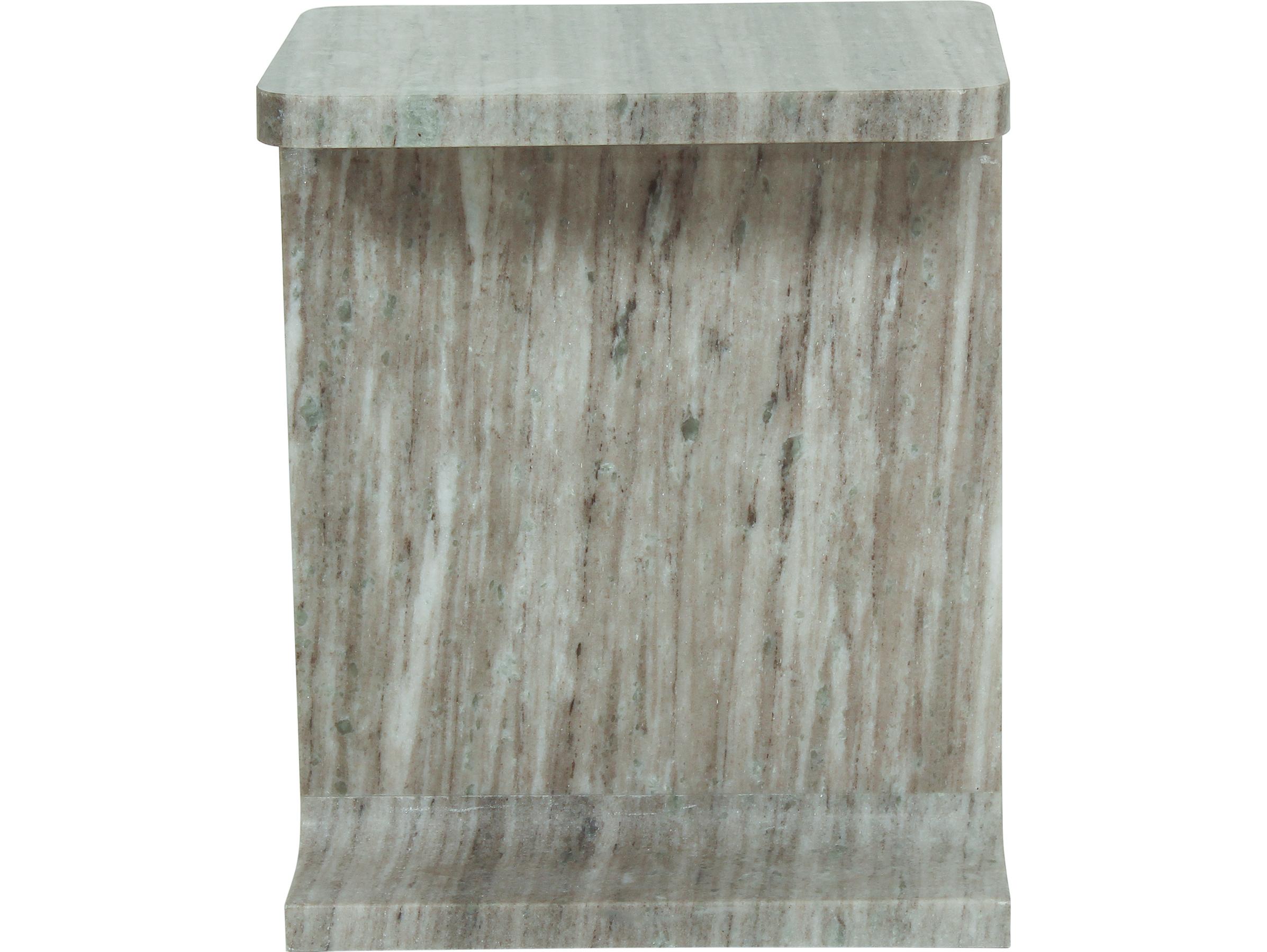 Moe's Home Tullia Rectangular Marble Taupe End Table