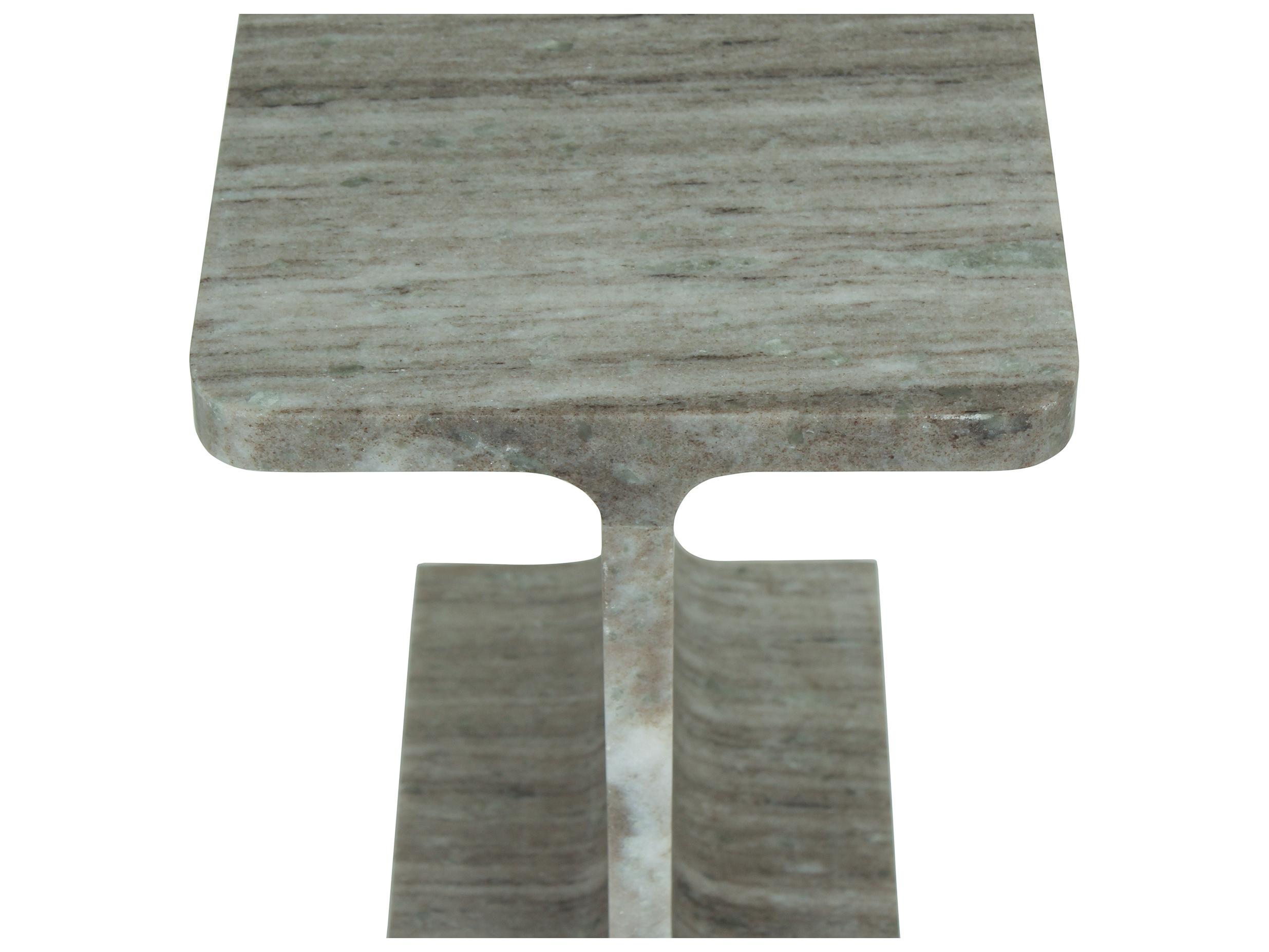 Moe's Home Tullia Rectangular Marble Taupe End Table