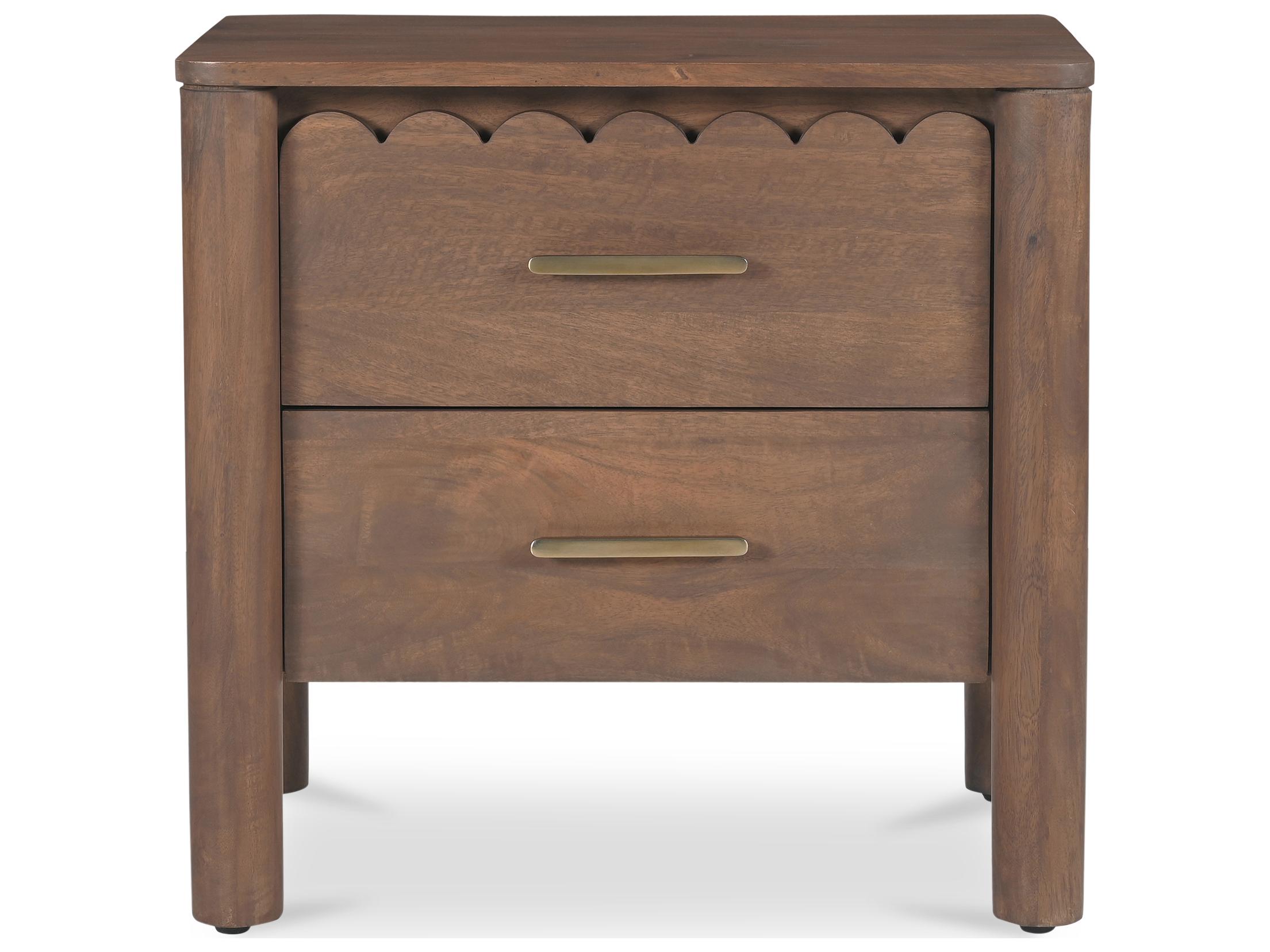 Moe's Home Wiley 2-Drawers Mango Wood Nightstand