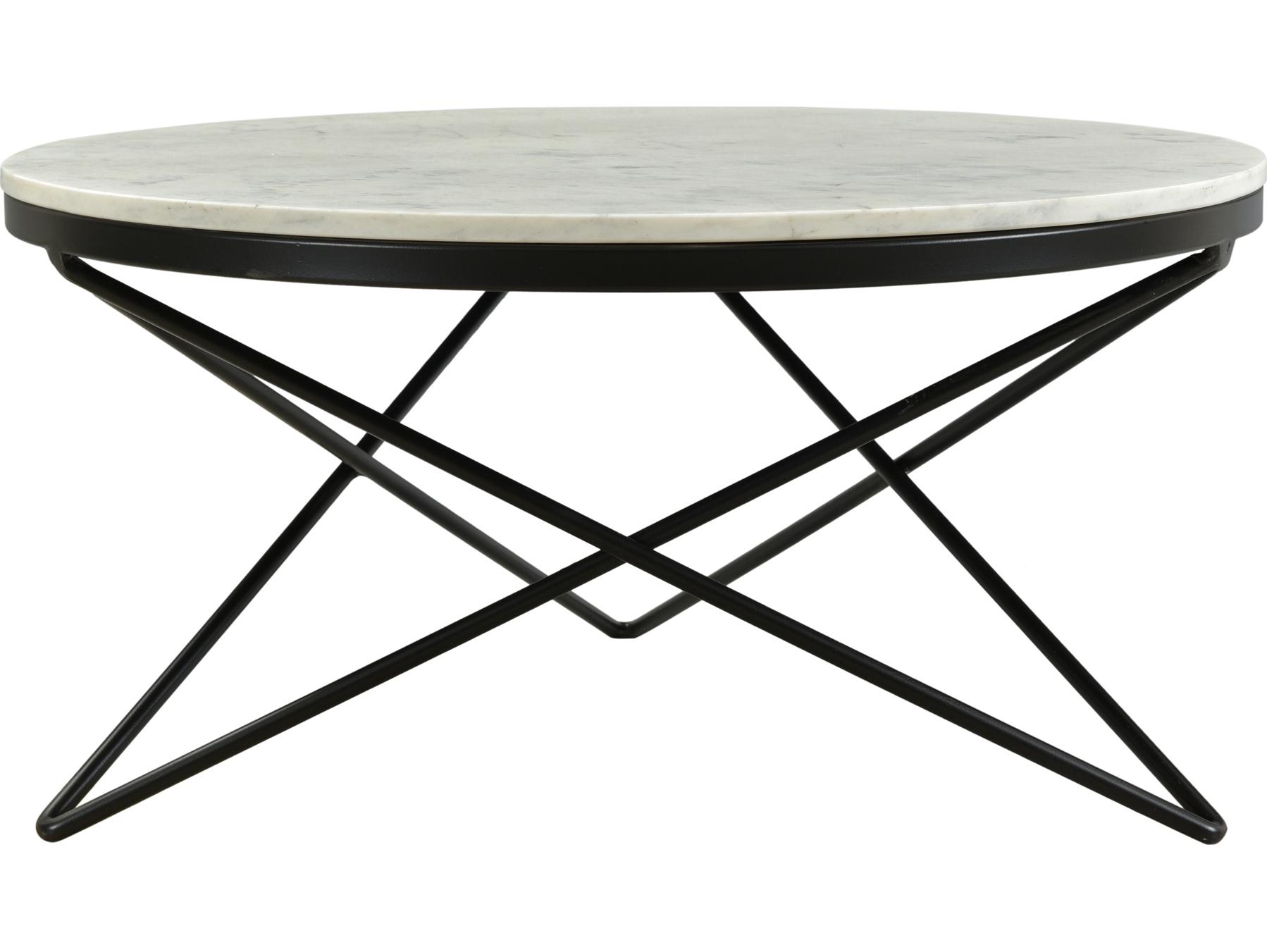 Moe's Home Haley Round Marble Black Coffee Table