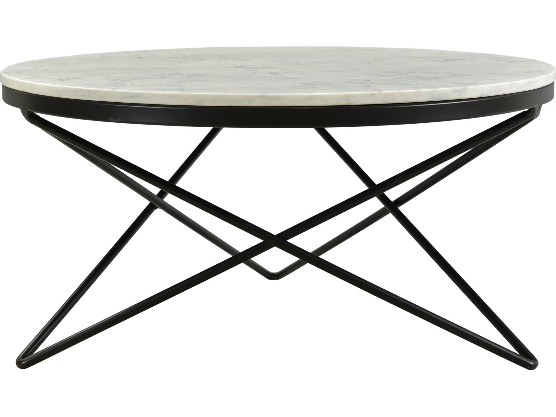 Moe's Home Haley Round Marble Black Coffee Table