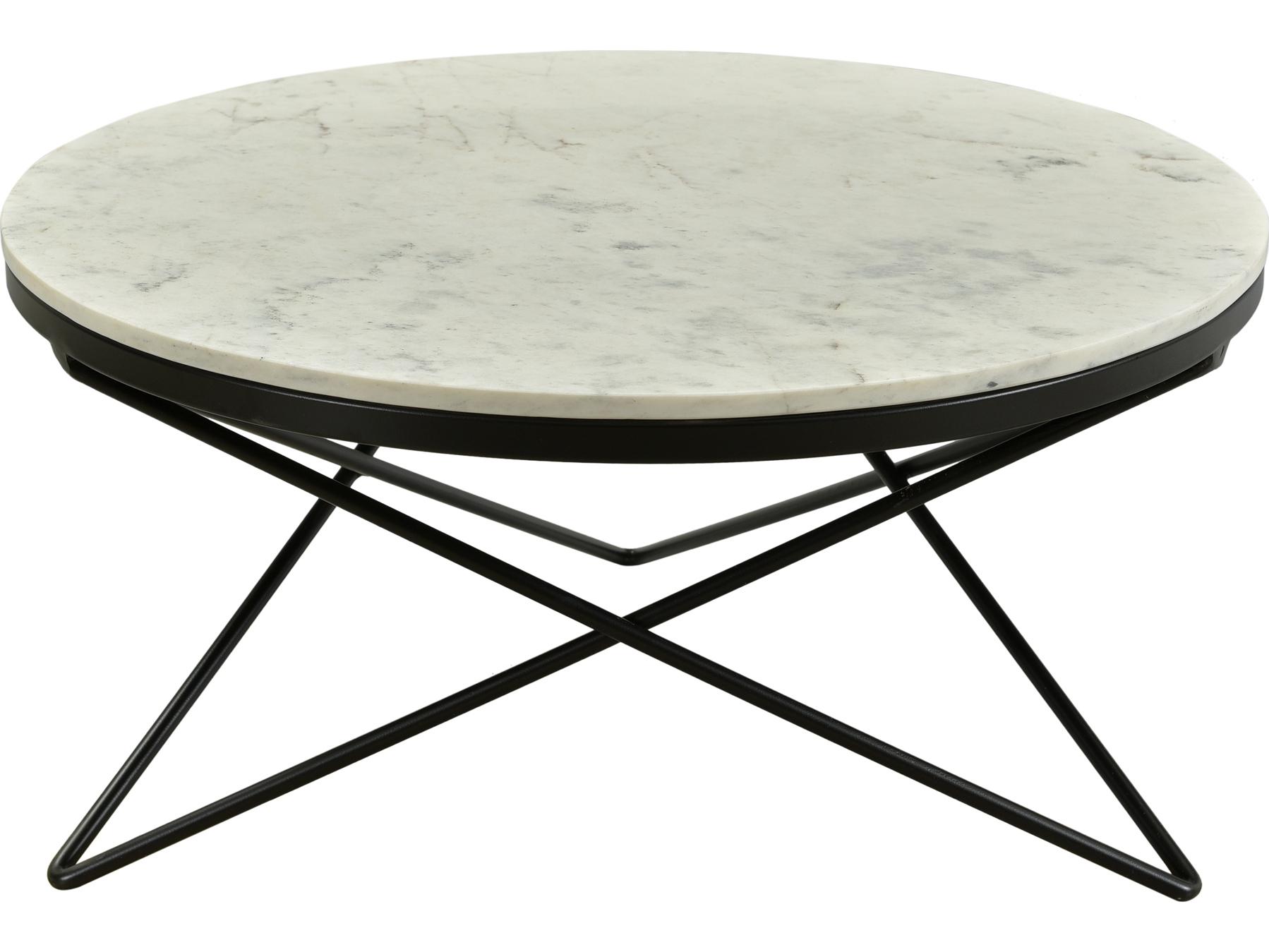 Moe's Home Haley Round Marble Black Coffee Table