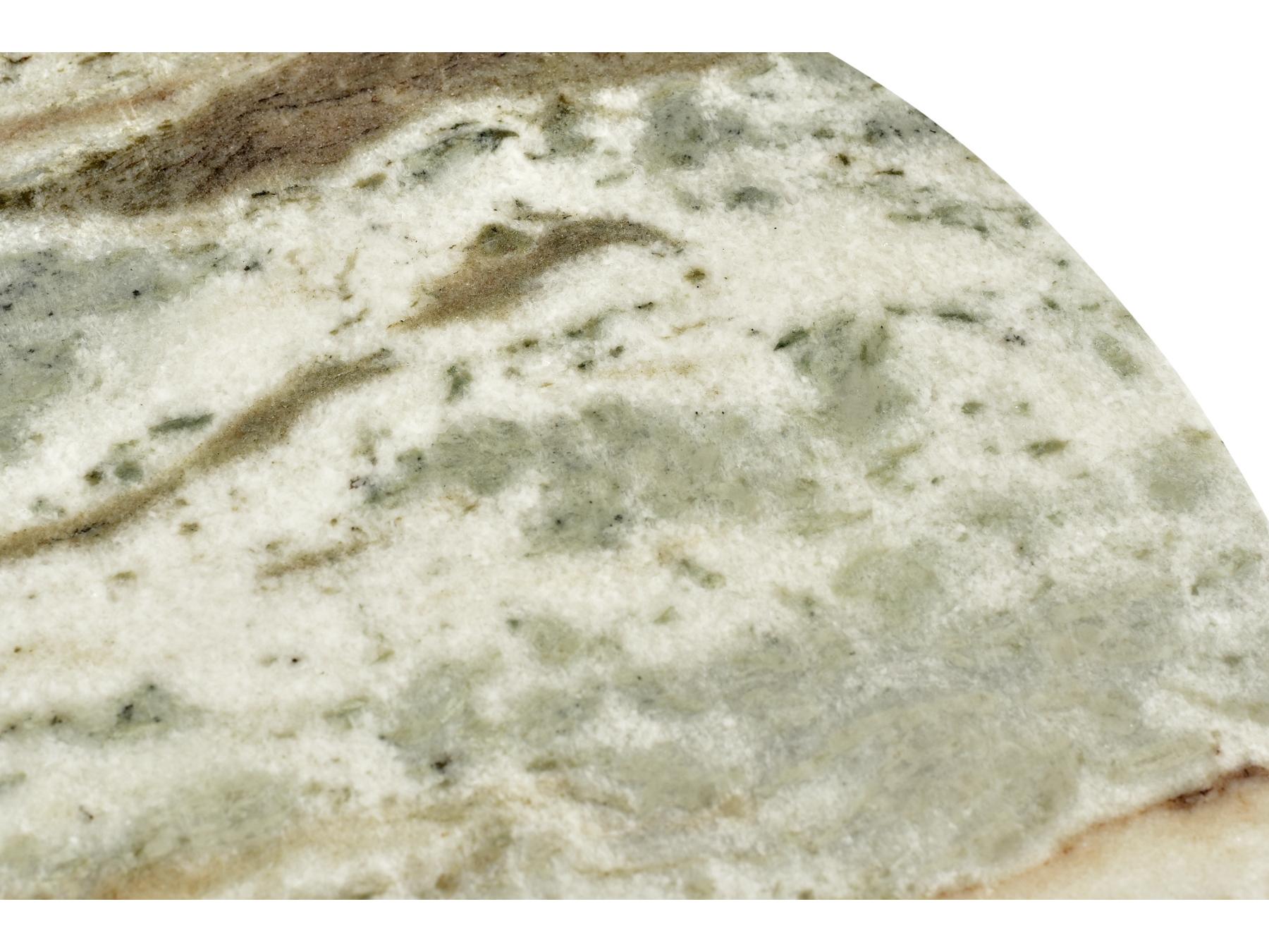 Moe's Home Round Marble Light Brown End Table