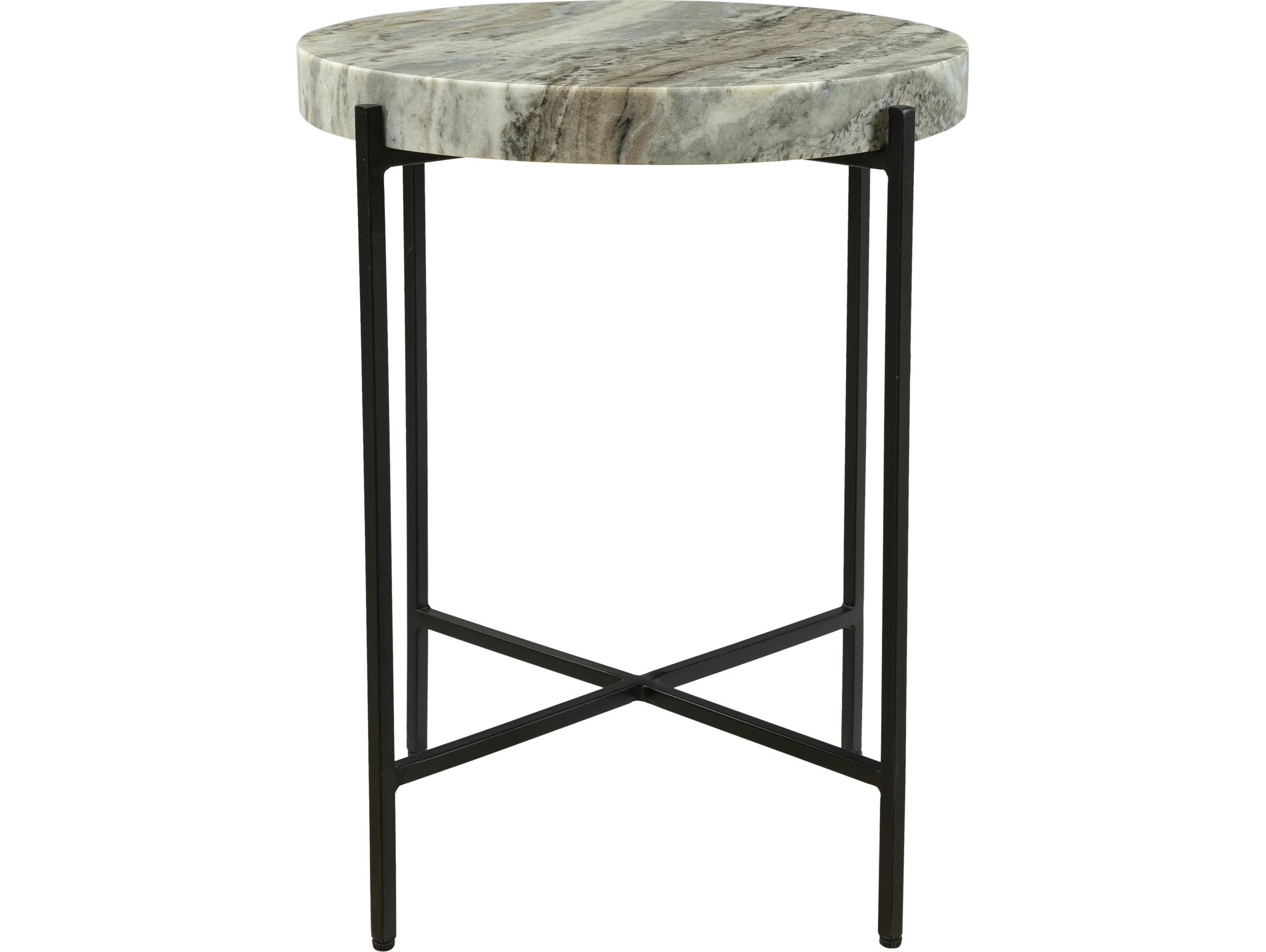 Moe's Home Cirque Round Marble Light Brown End Table