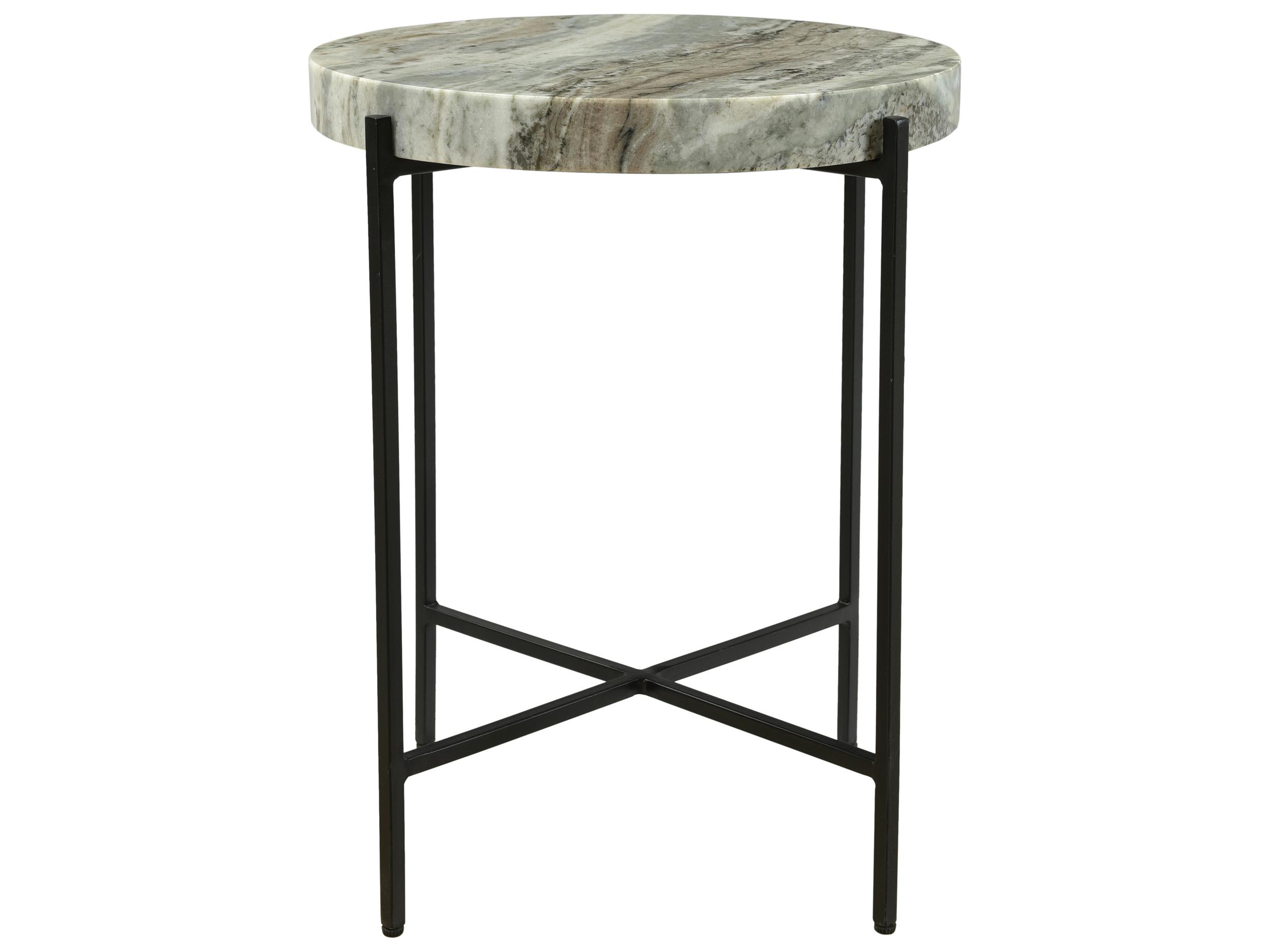 Moe's Home Cirque Round Marble Light Brown End Table